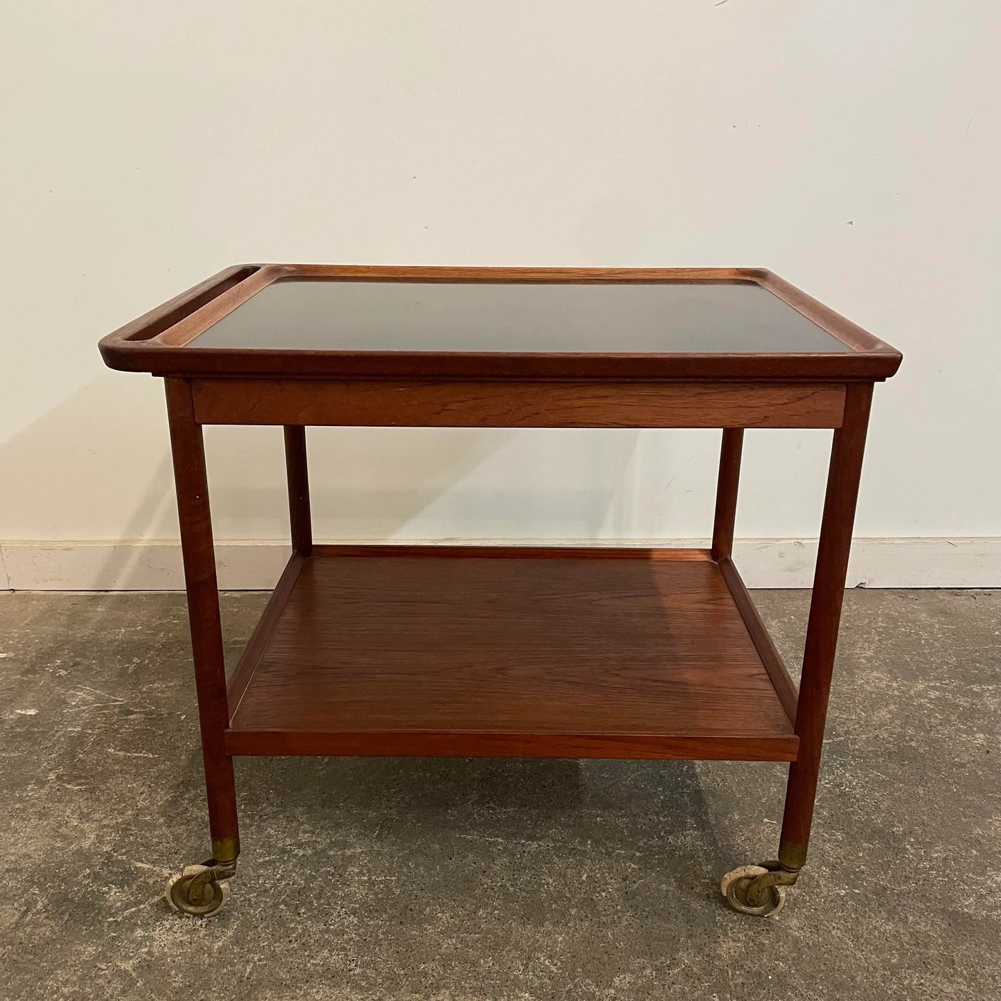 Ludwig Pontoppidan Danish Teak Bar Cart Danish Modern