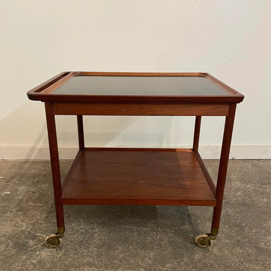 Ludwig Pontoppidan Danish Teak Bar Cart Danish Modern