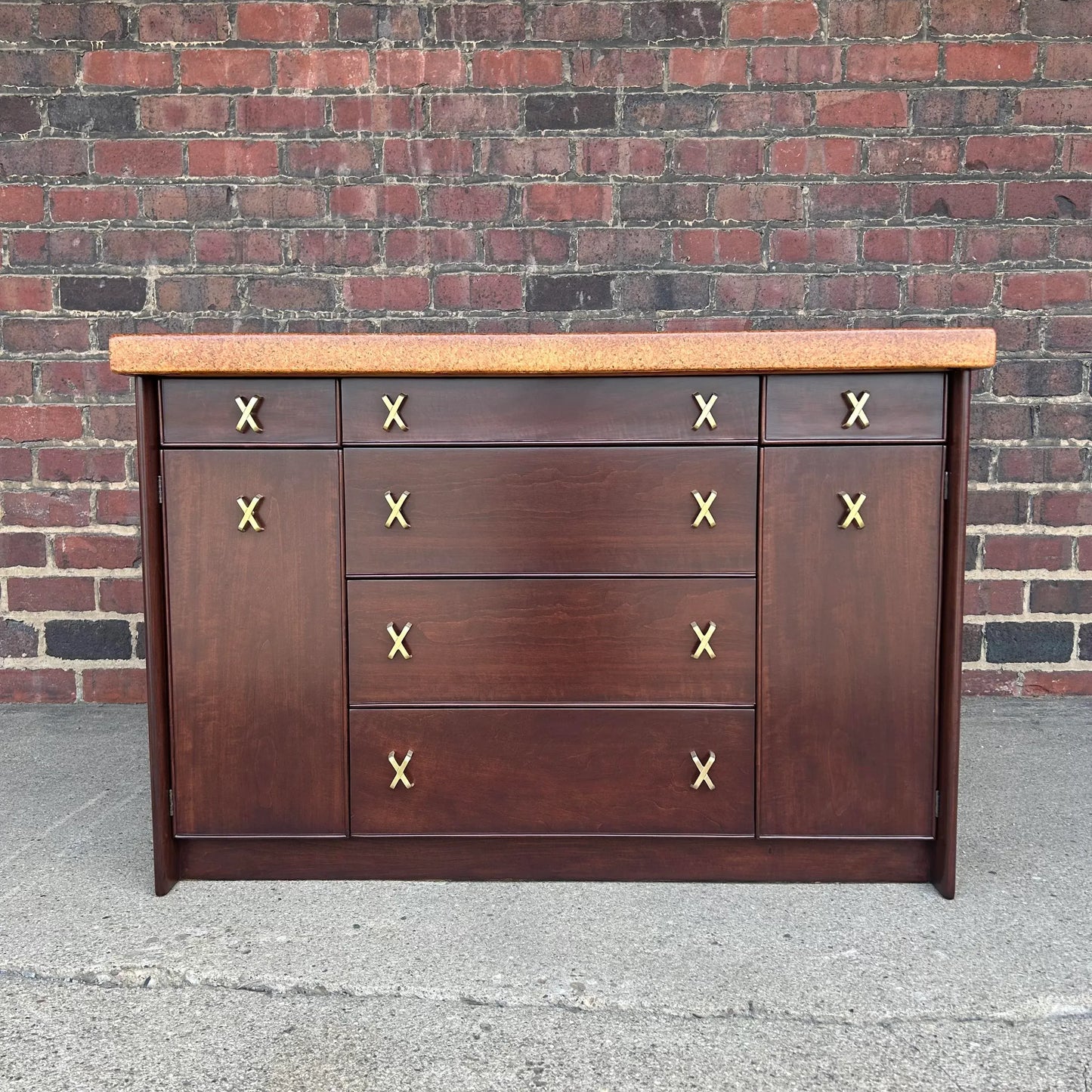 Paul Frankl for Johnson Furniture Company Small Credenza Storage Cabinet