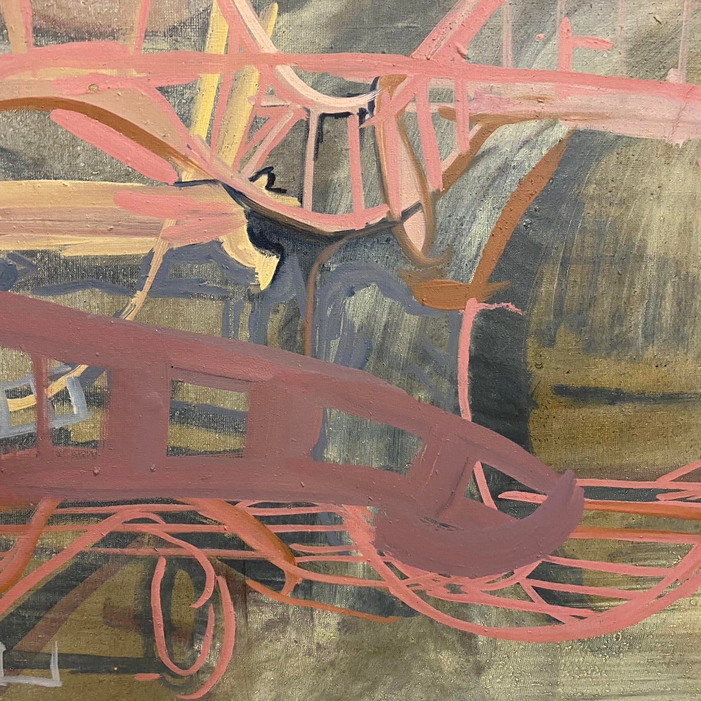 Mid 20th Century Abstract Infrastructure Painting