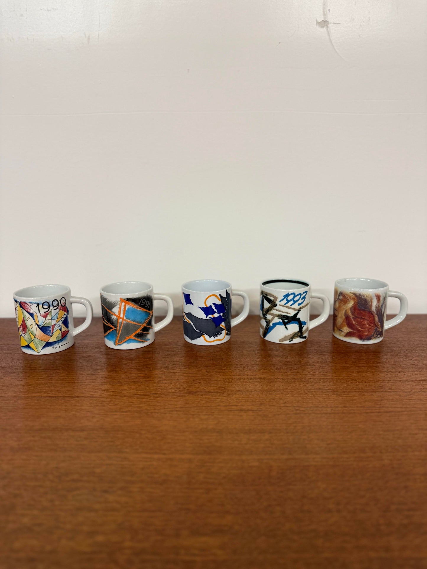 Complete Set of Royal Copenhagen Annual Mugs Small Size Years 67-14 47 Mugs Total