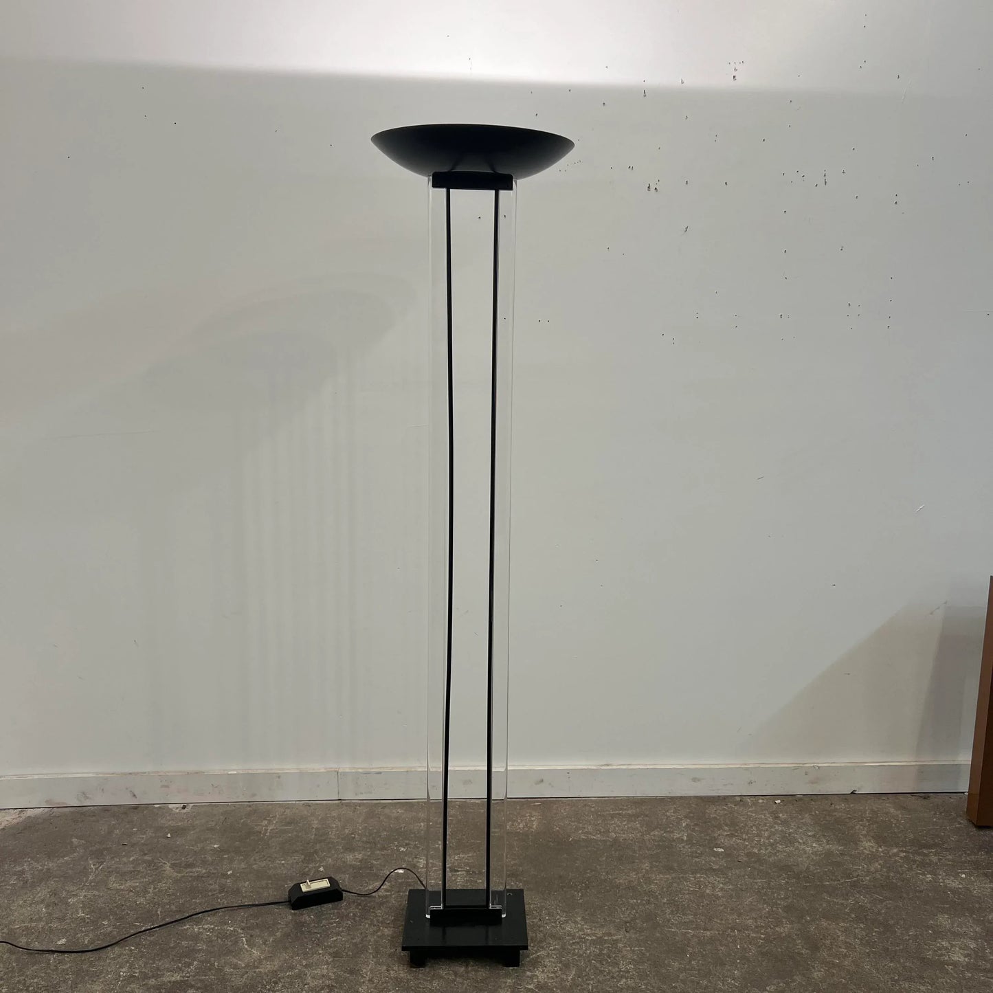 1986 Fredrick Raymond Lucite and Black Floor Lamp