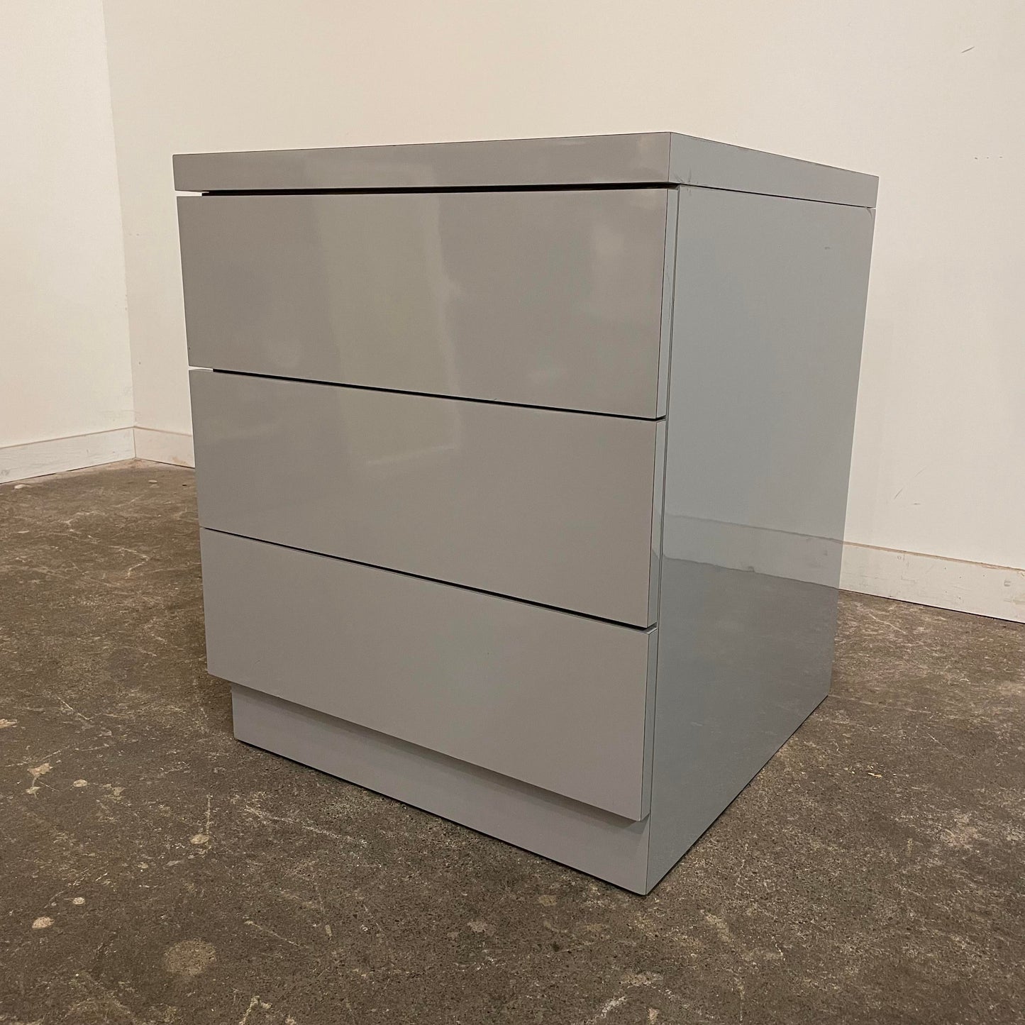 1980s Grey Cabinet 3 Drawer Dresser