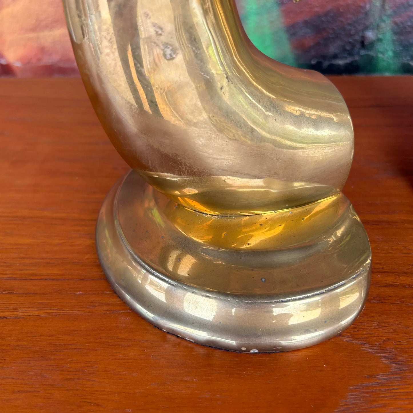 Large 12” Pair of Brass Antelope Bookends