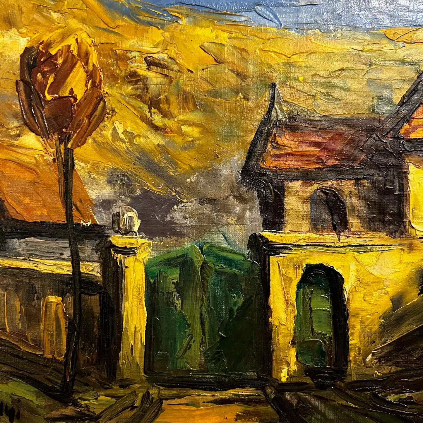 Béla Erdélyi Landscape Cityscape Painting Framed