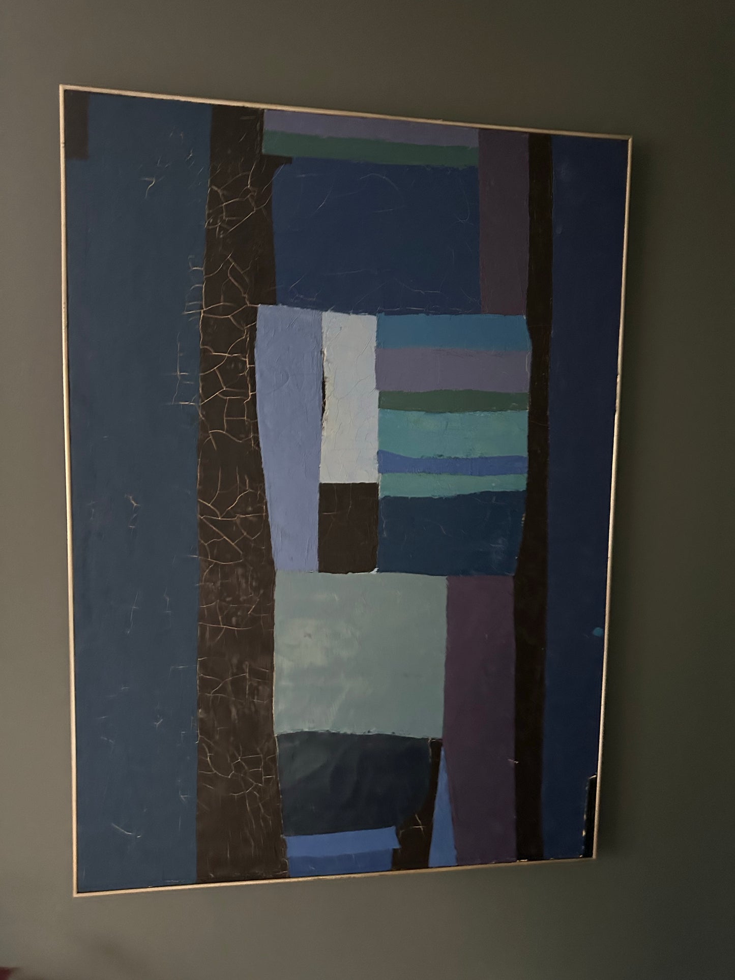 Extraordinary Gail Cottingham Abstarct Painting 1970’s American Aspen Colorado