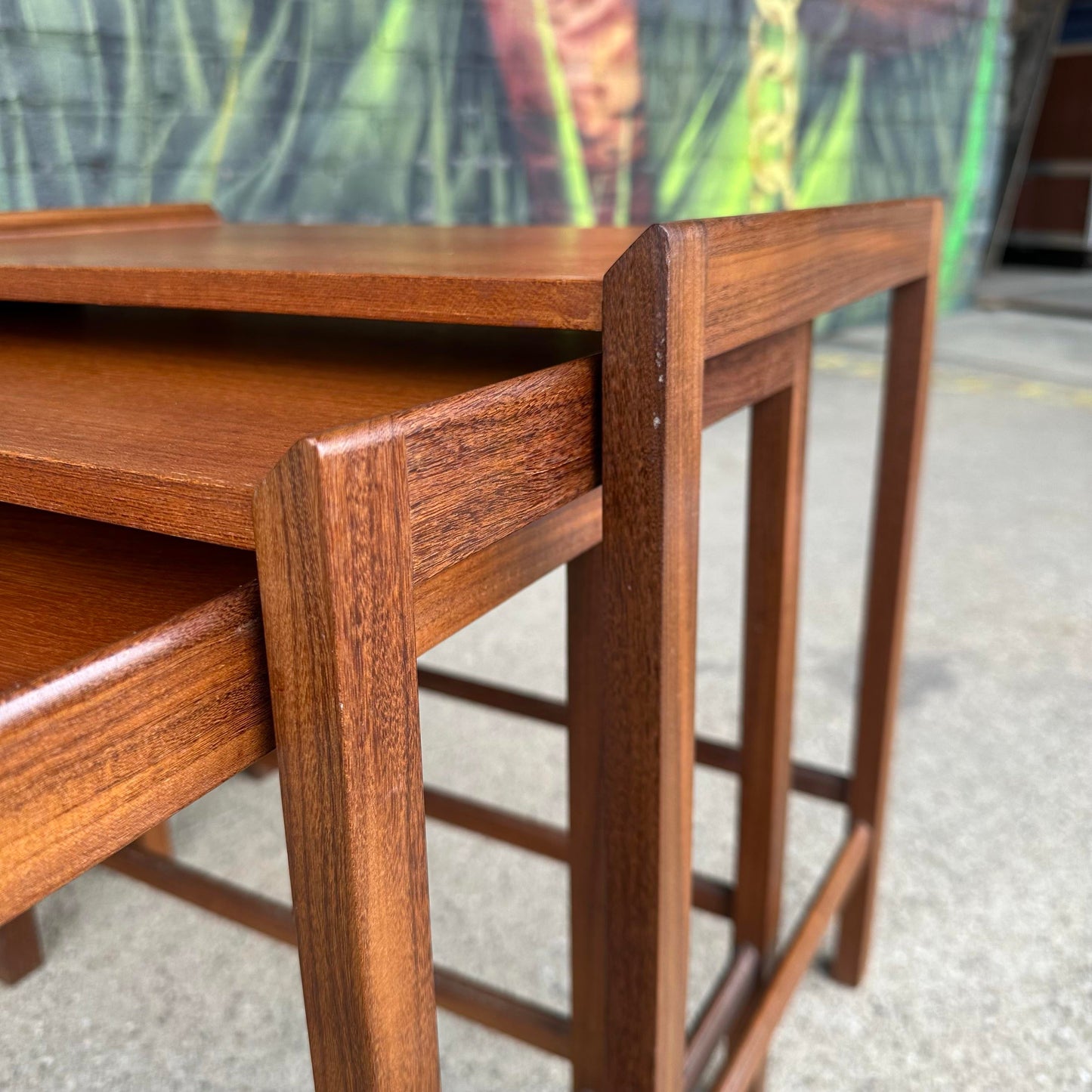 Mid 20th Century Danish Teak Nesting Side Tables