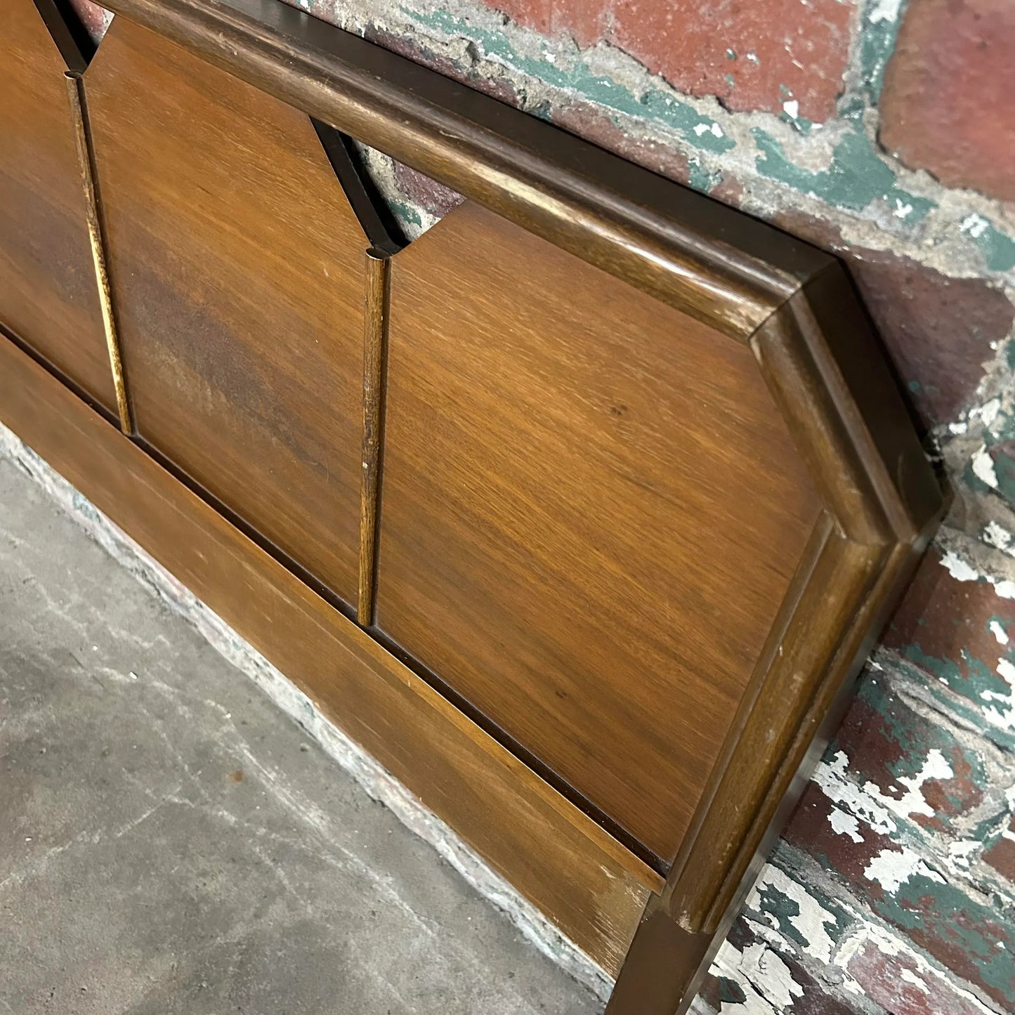 Mid Century Modern Full Size Headboard and Footboard