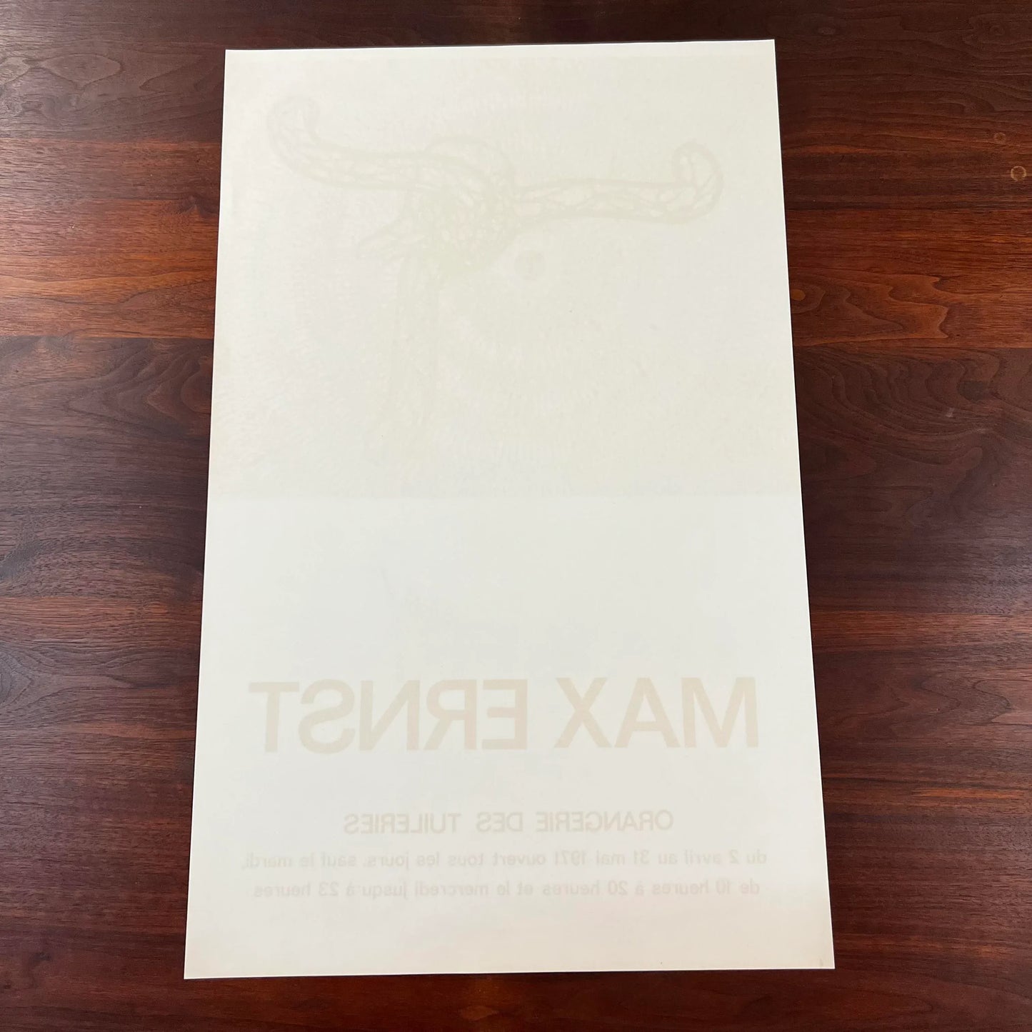 1971 Lithograph Max Ernst “Orangerie Des Tuileries” Exhibit Poster