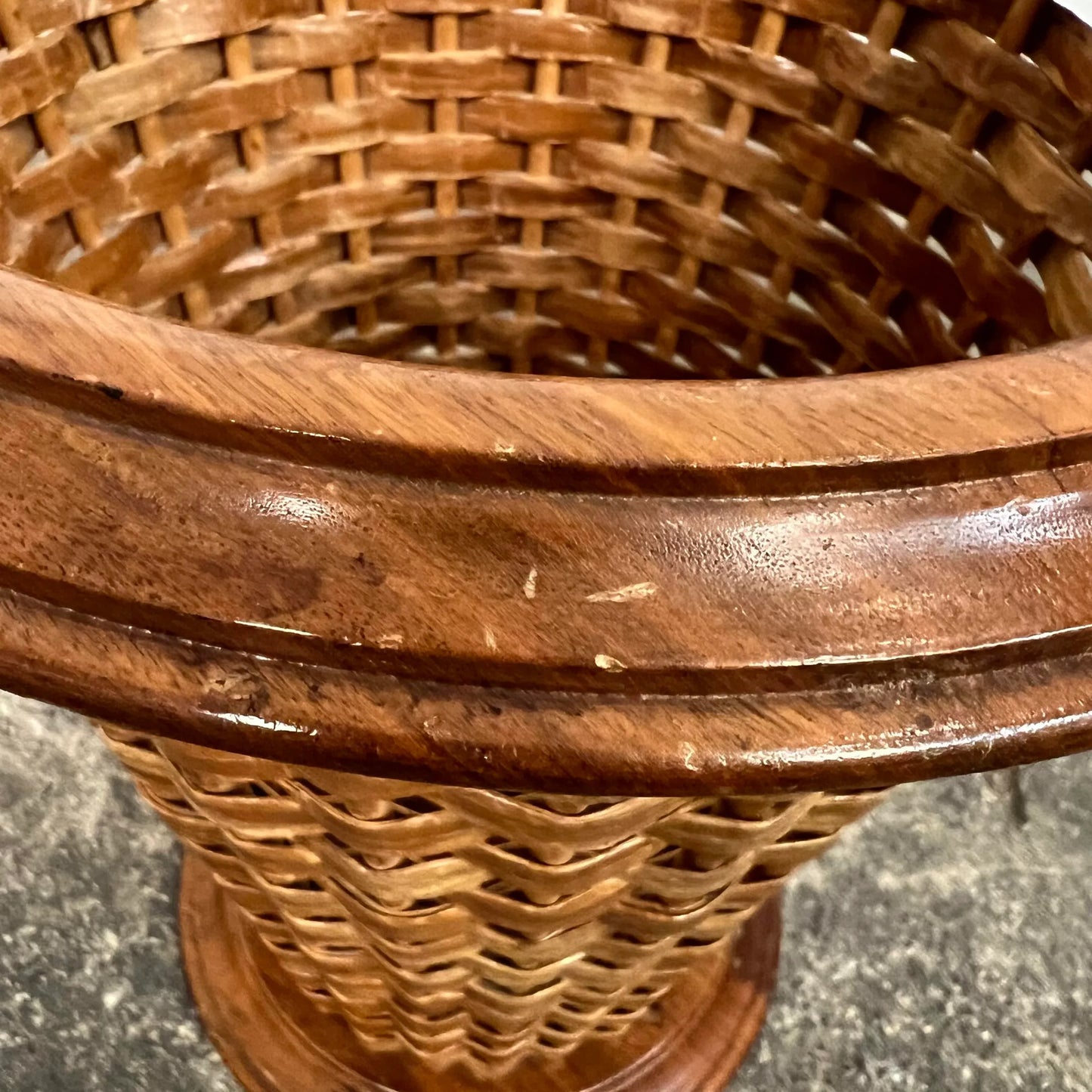 Rude Osolnik Danish American Modern Woven Wastebasket