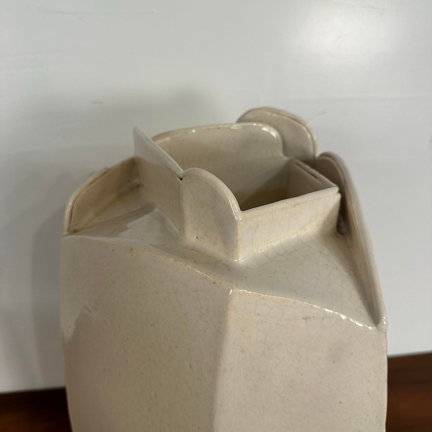 Large Ceramic Abstract Slab-Made Sculpture