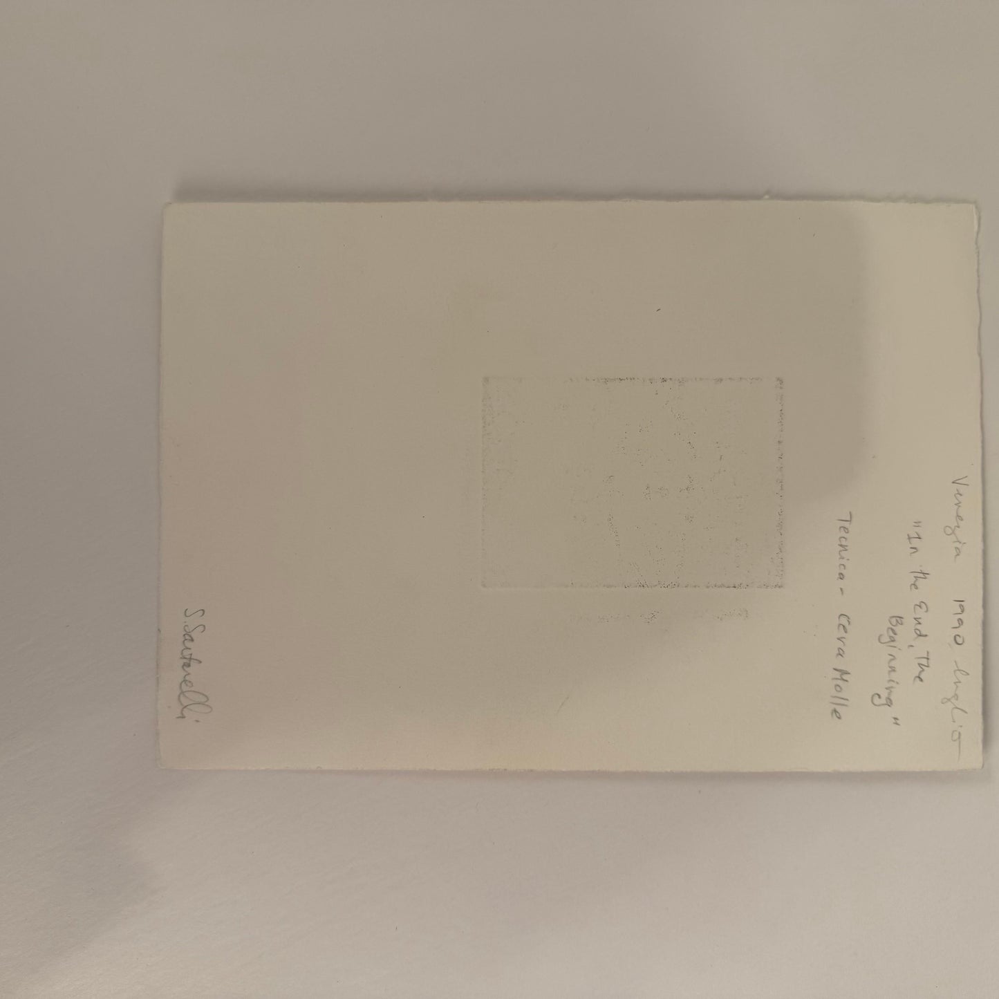 Susan Sartarelli “In the End, the Beginning” Print