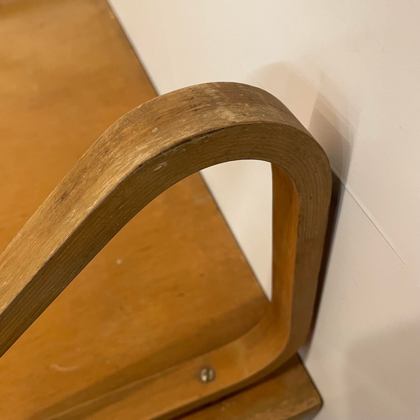 Mid 20th Century Vintage Mid-Century Modern Alvar Aalto Designed Wall Shelf Birds Eye Maple Bent Wood