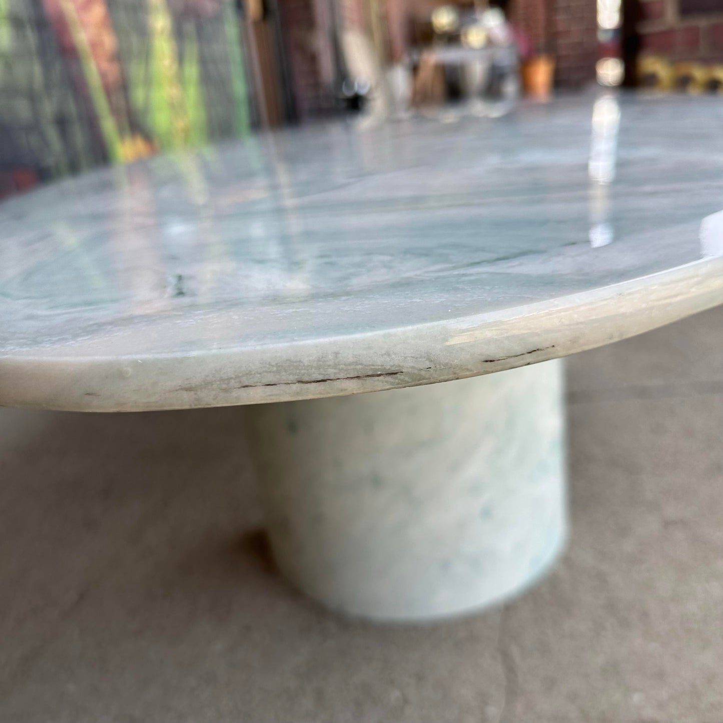 Post-Modern Cultured Marble Coffee Table