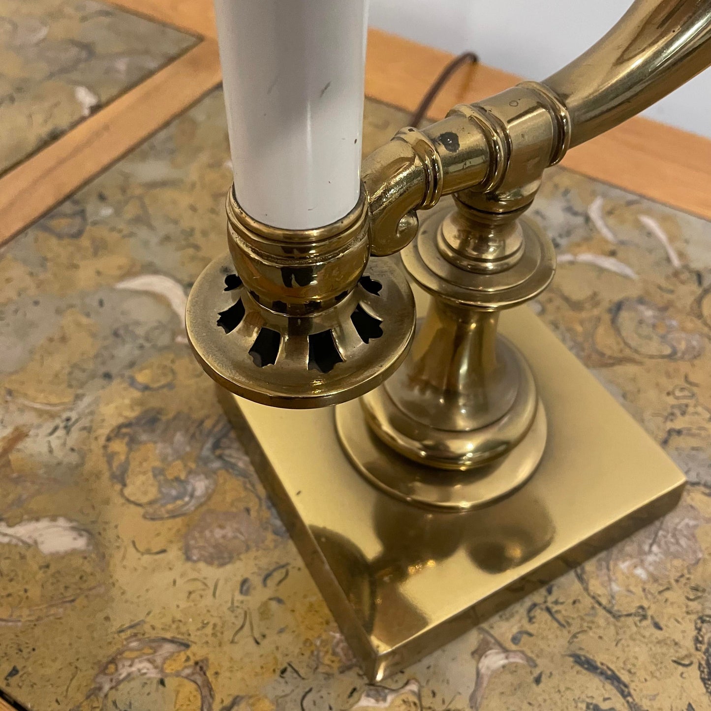 1970s Mid-Century Modern Brass Stiffel Table Lamp