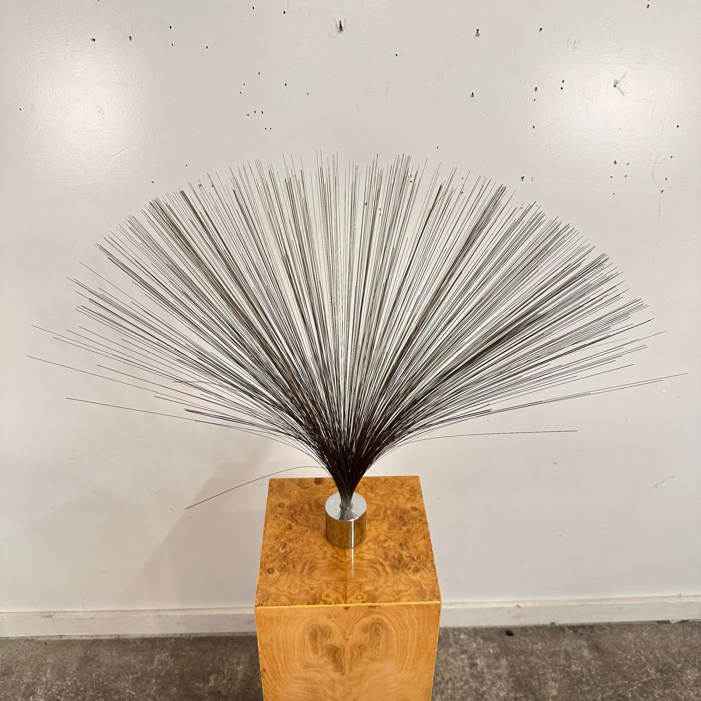 Mid Century Modern Harry Bertoia Style Spray Sculpture Chrome