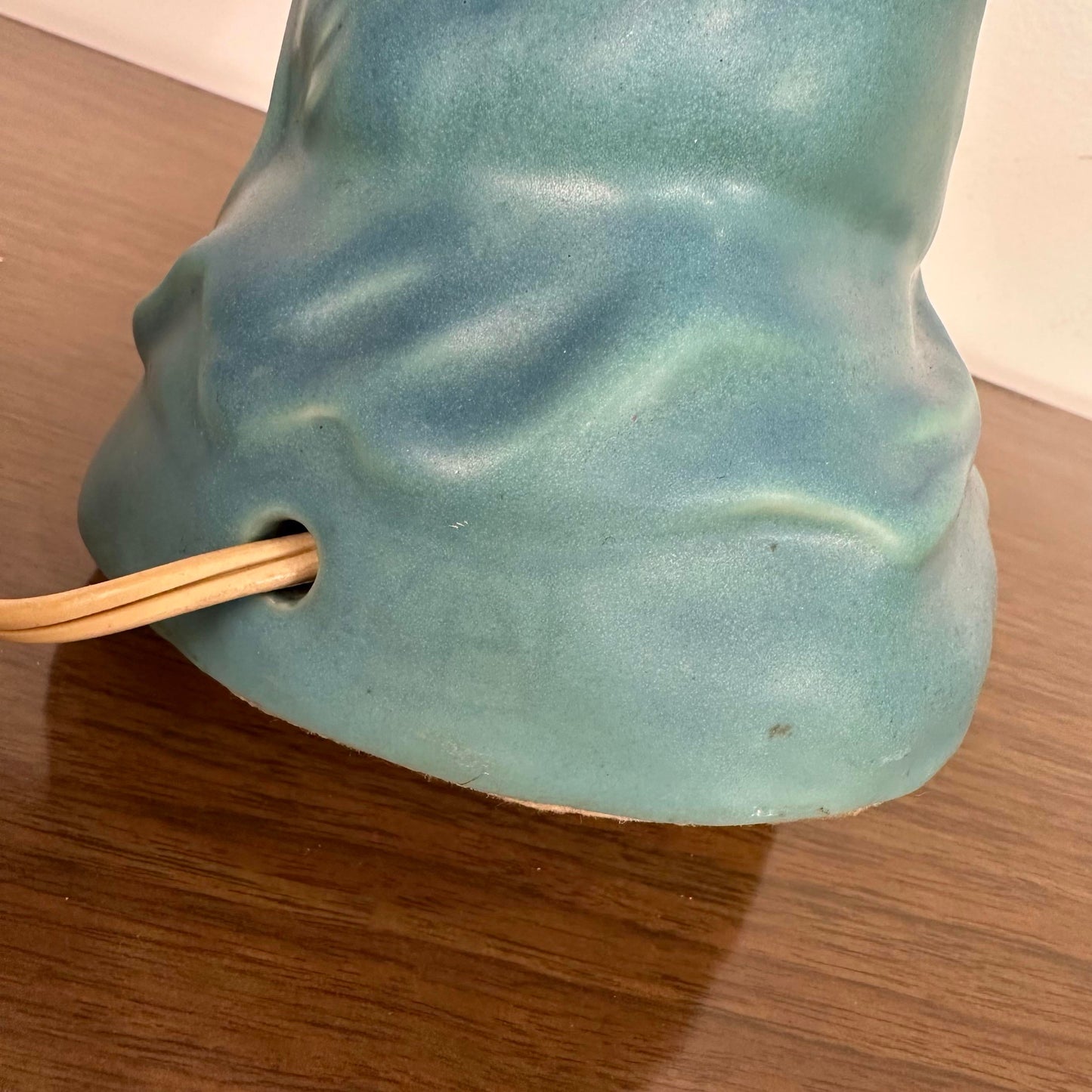 Art Deco Van Briggle Ceramic Figure Pottery Lamp