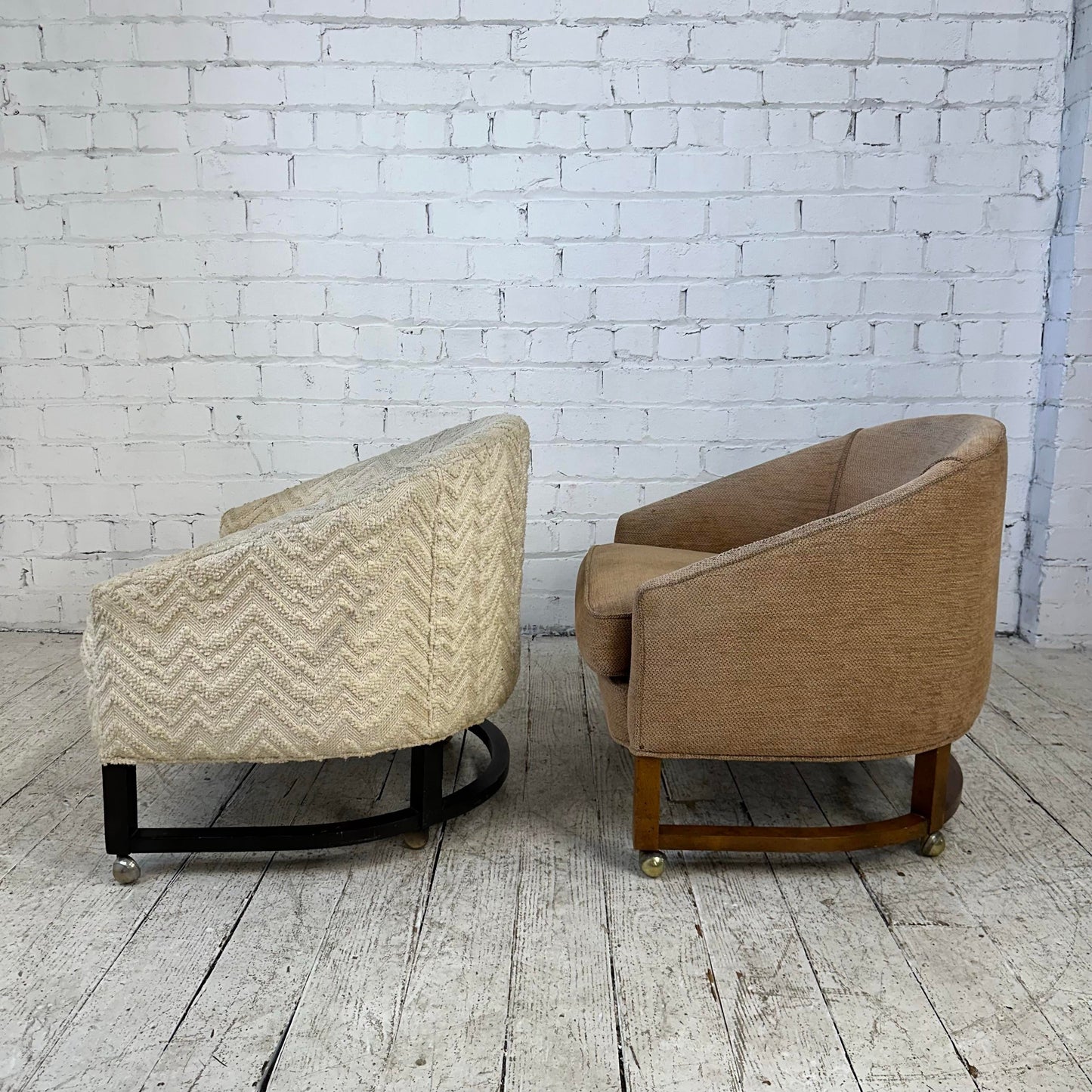 Pair of Barrel Back Harvey Probber Style Chairs