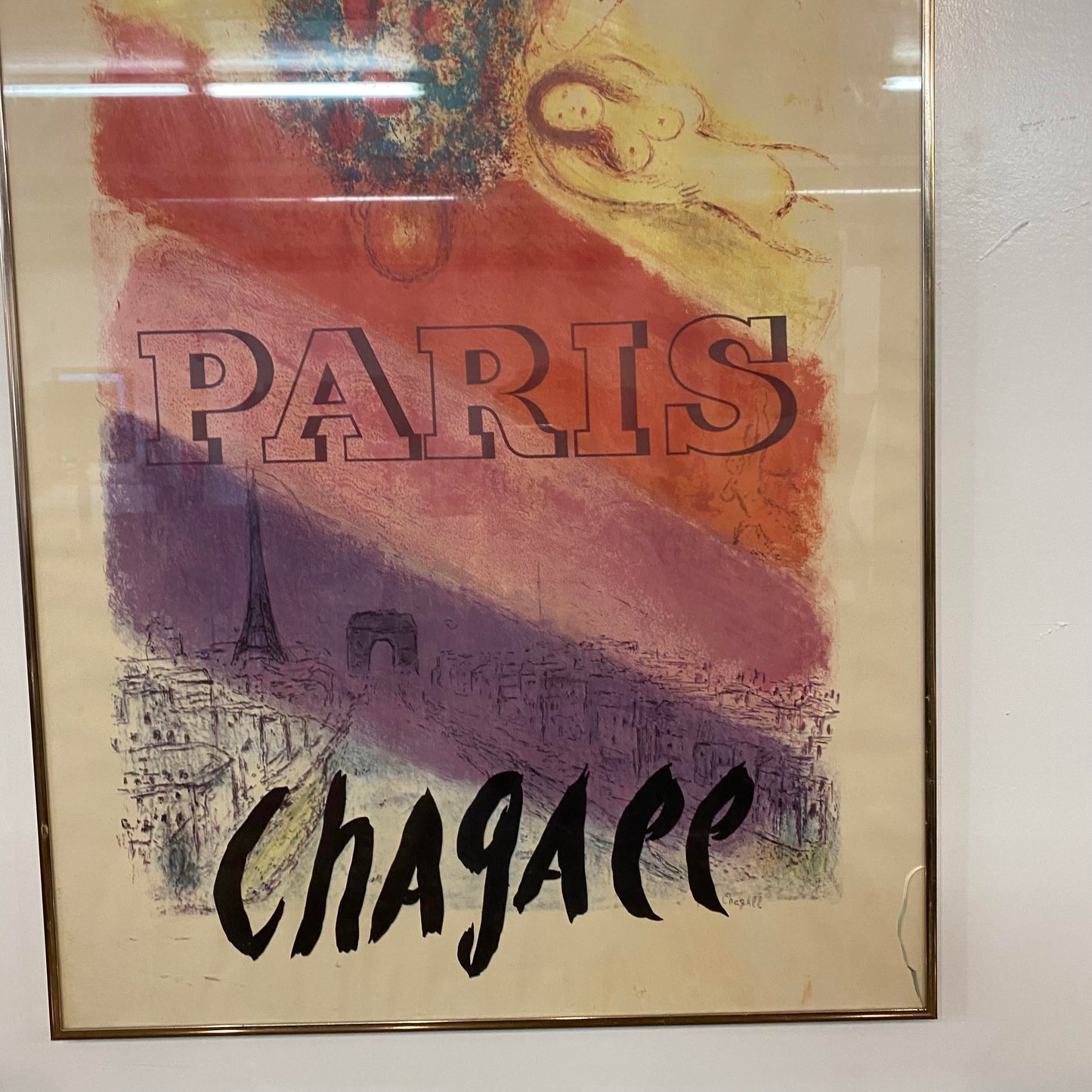 Original Galerie Maeght Paris Poster for Chagall Exhibit 1954