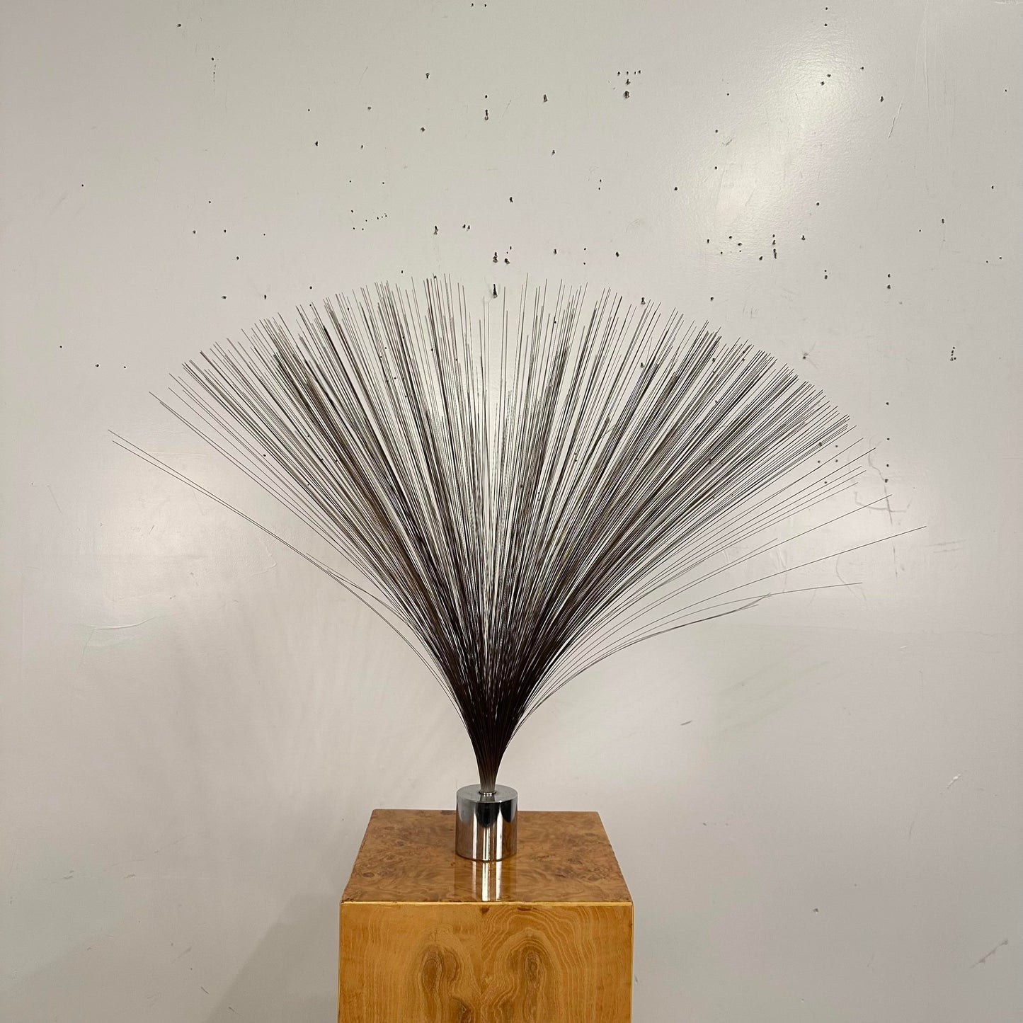 Mid Century Modern Harry Bertoia Style Spray Sculpture Chrome