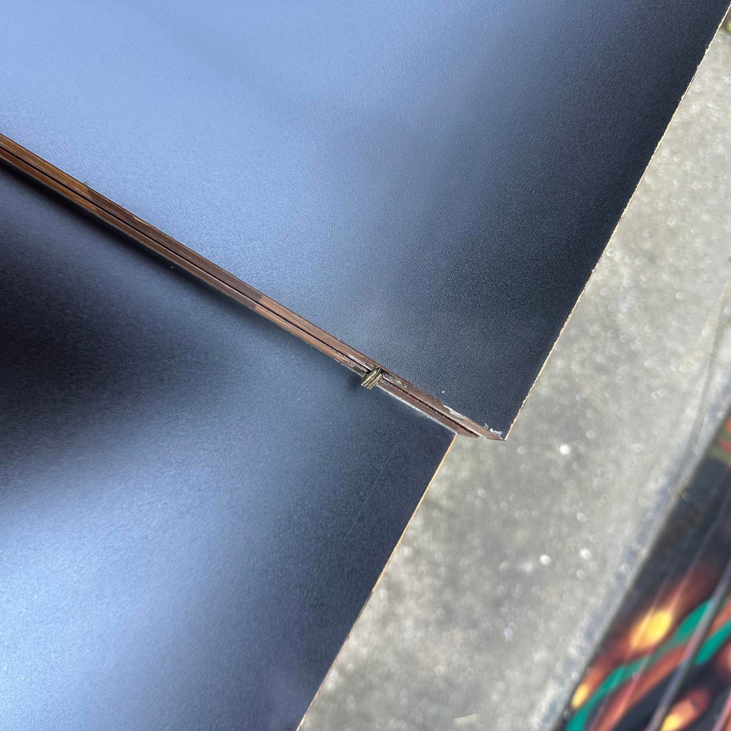 Lexington Campaign Style Pecan and Brass Dry Bar