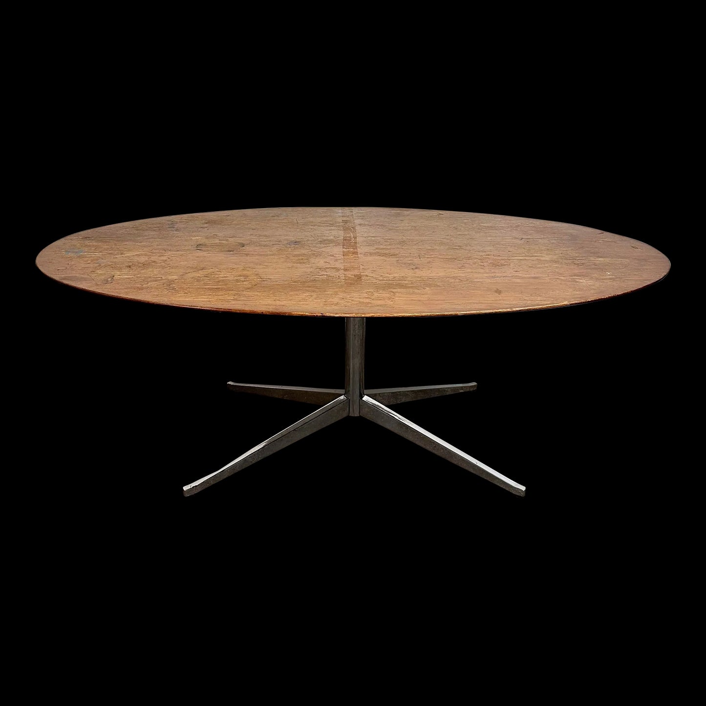 Mid Century Modern Florence Knoll Oval Dining Table Desk for Knoll
