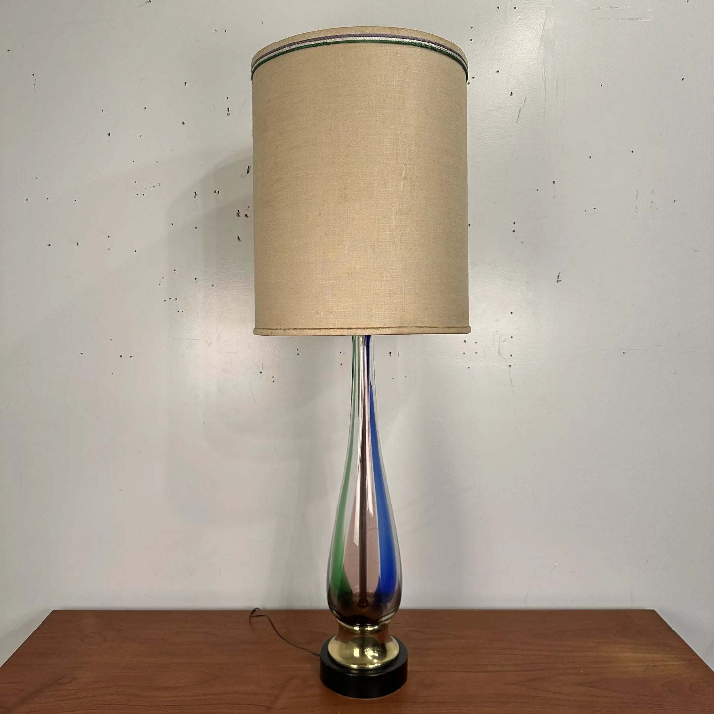 Mid Century Modern Murano Blown Glass Table Lamp