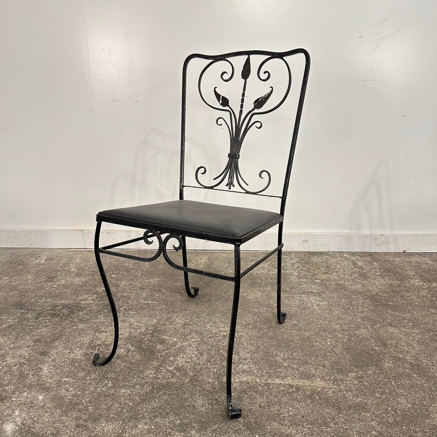 Set of 4 Salterini Iron Patio Dining Chair Art Deco, Attributed