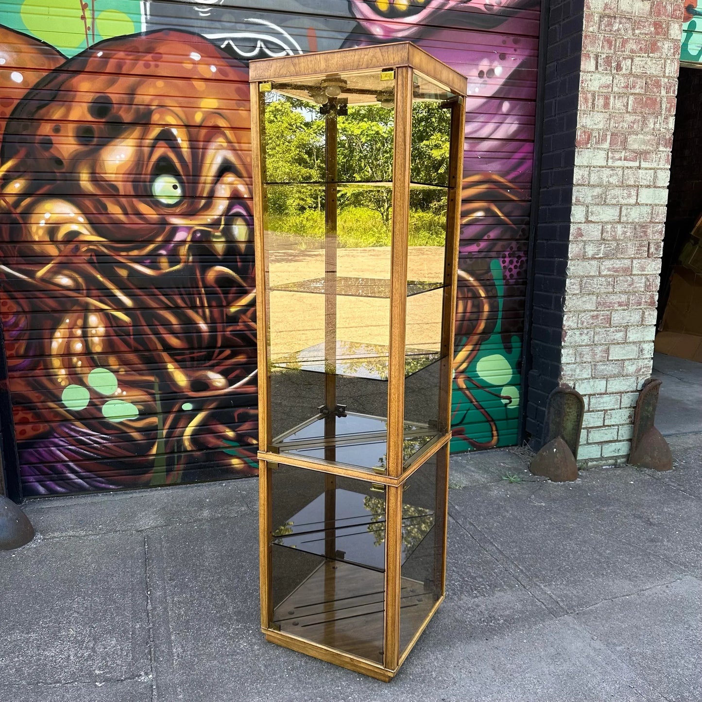 Drexel Preface Glass Mirror Display Cabinet