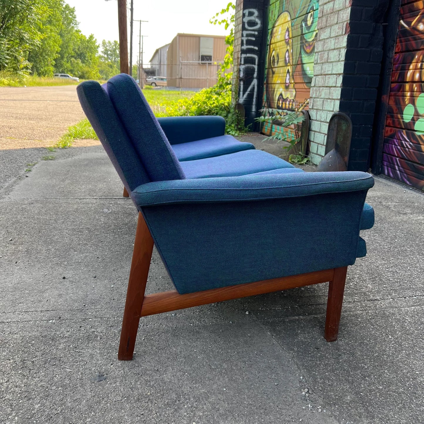 Finn Juhl Midcentury Danish Modern Teal Sofa