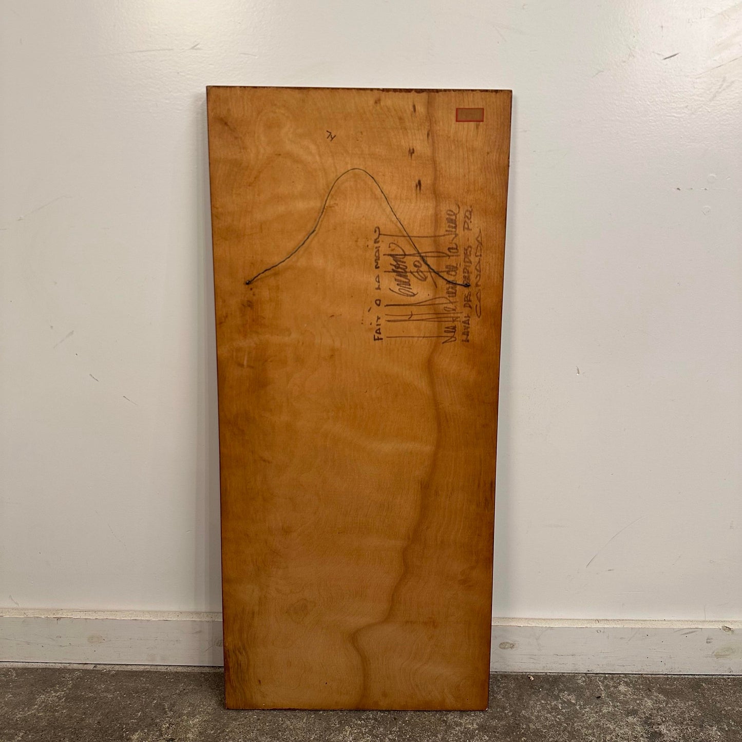 Mid Century Modern Ceramic Mosaic on Teak Wood La Luna