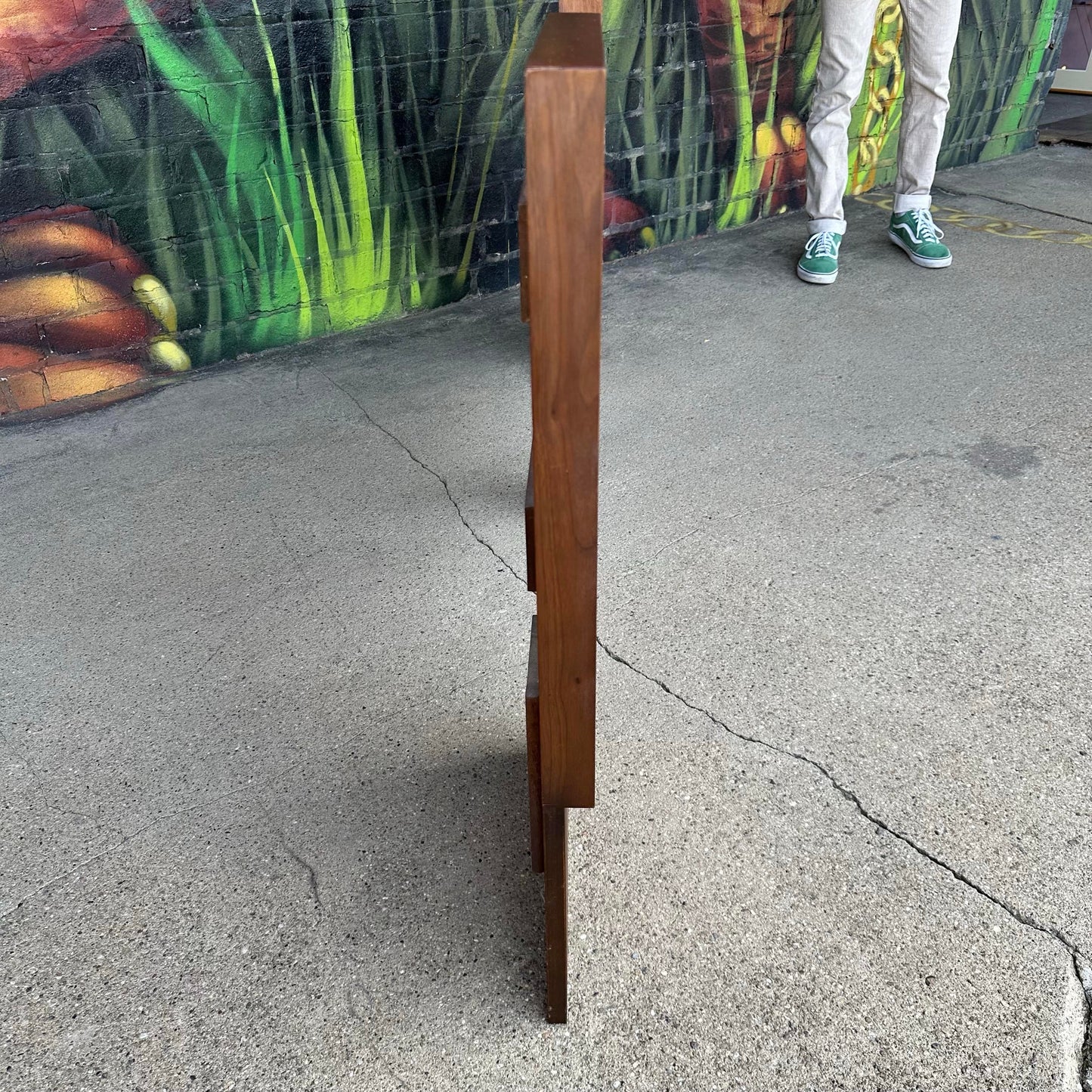 Mid-Century Modern Brutalist Tobago Canada King Size Headboard