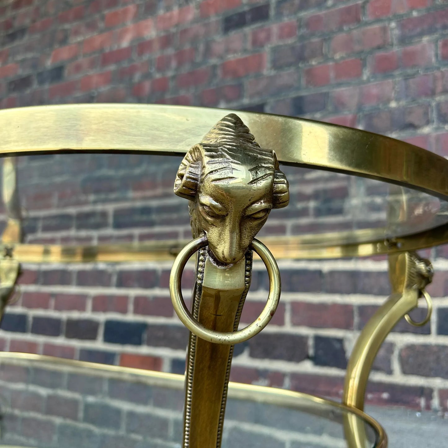 Maison Jansen Brass and Glass Coffee Table