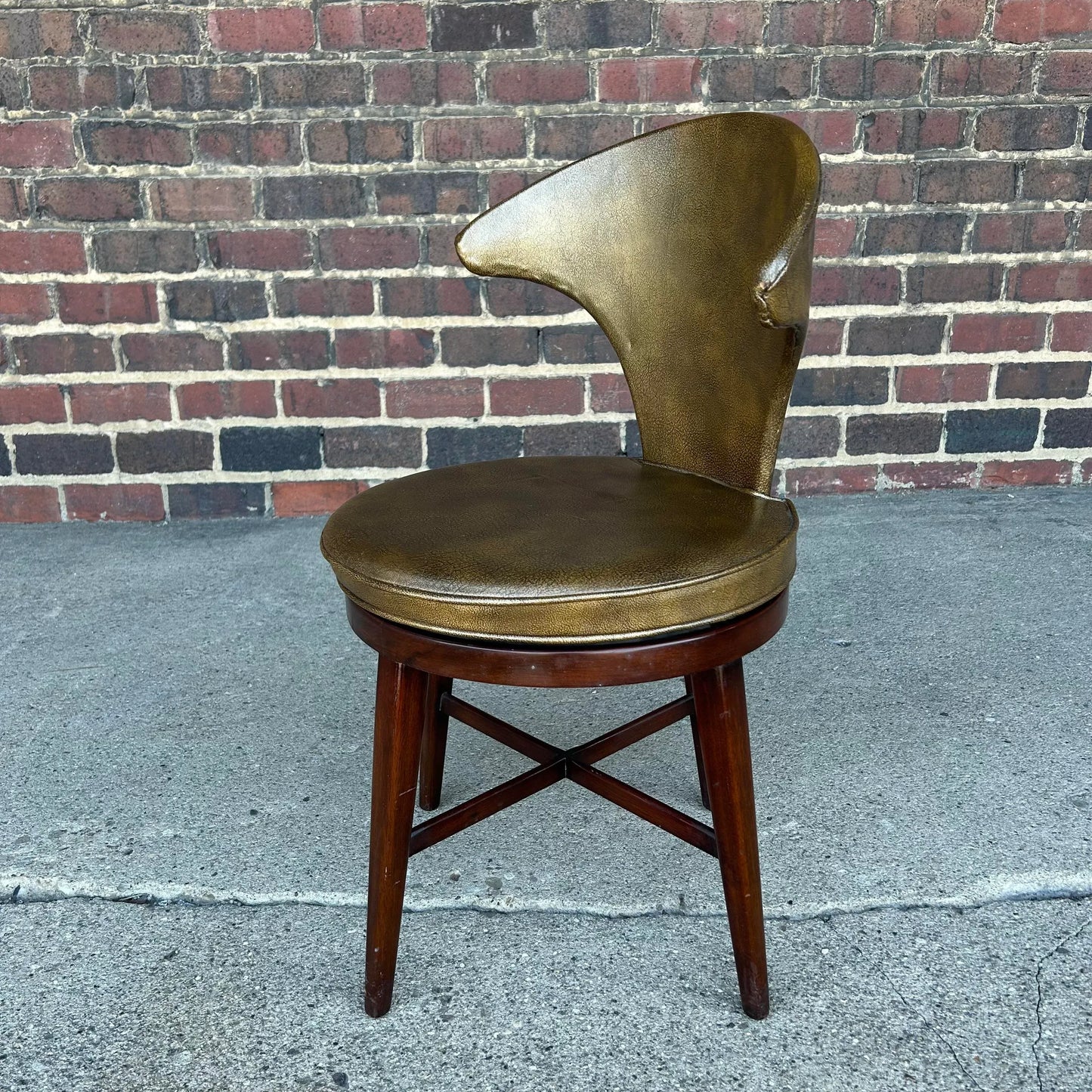 Mid Century Modern Swivel Chair Vanity Dunbar Style