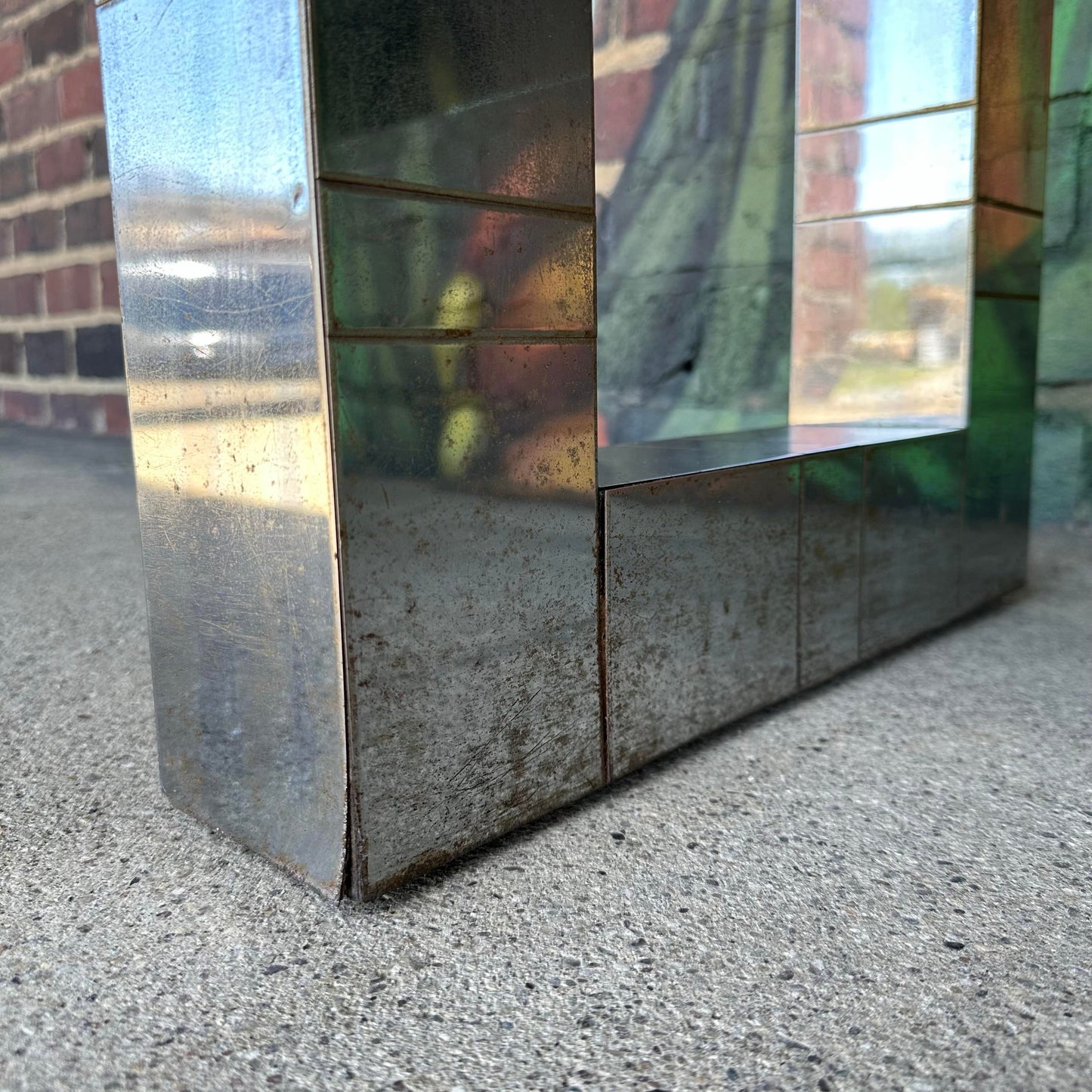 Paul Evans Polished Chrome and Glass Etagere Shelf