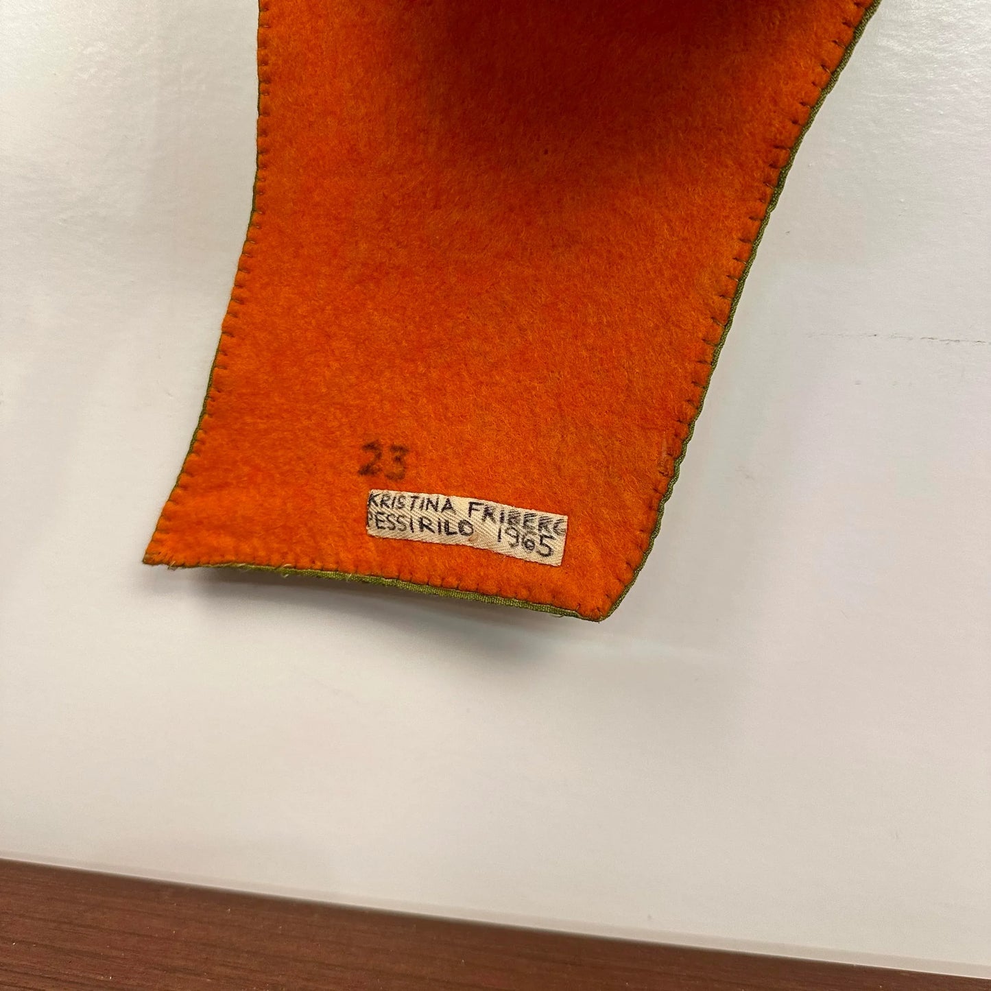 1960s Studio Made Kristina Friberg Fiber Art Tapestry “Joy”