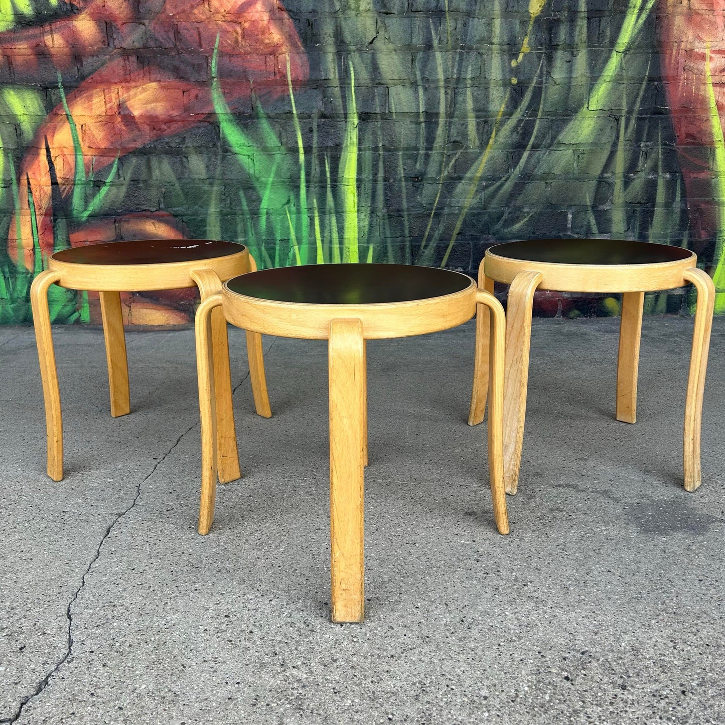 Set of 3 Rud Thygesen Stackable Stools by Rudd International