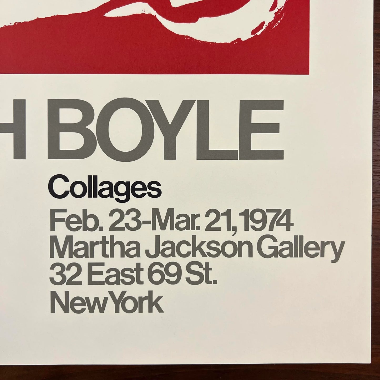 Keith Boyle Collages Exhibition Poster 1974