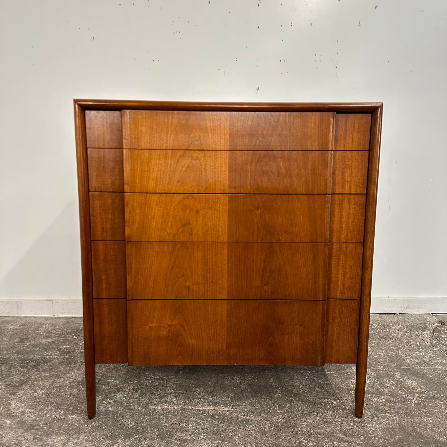 Tall Walnut Dresser by Barney Flagg for Drexel Parrallel