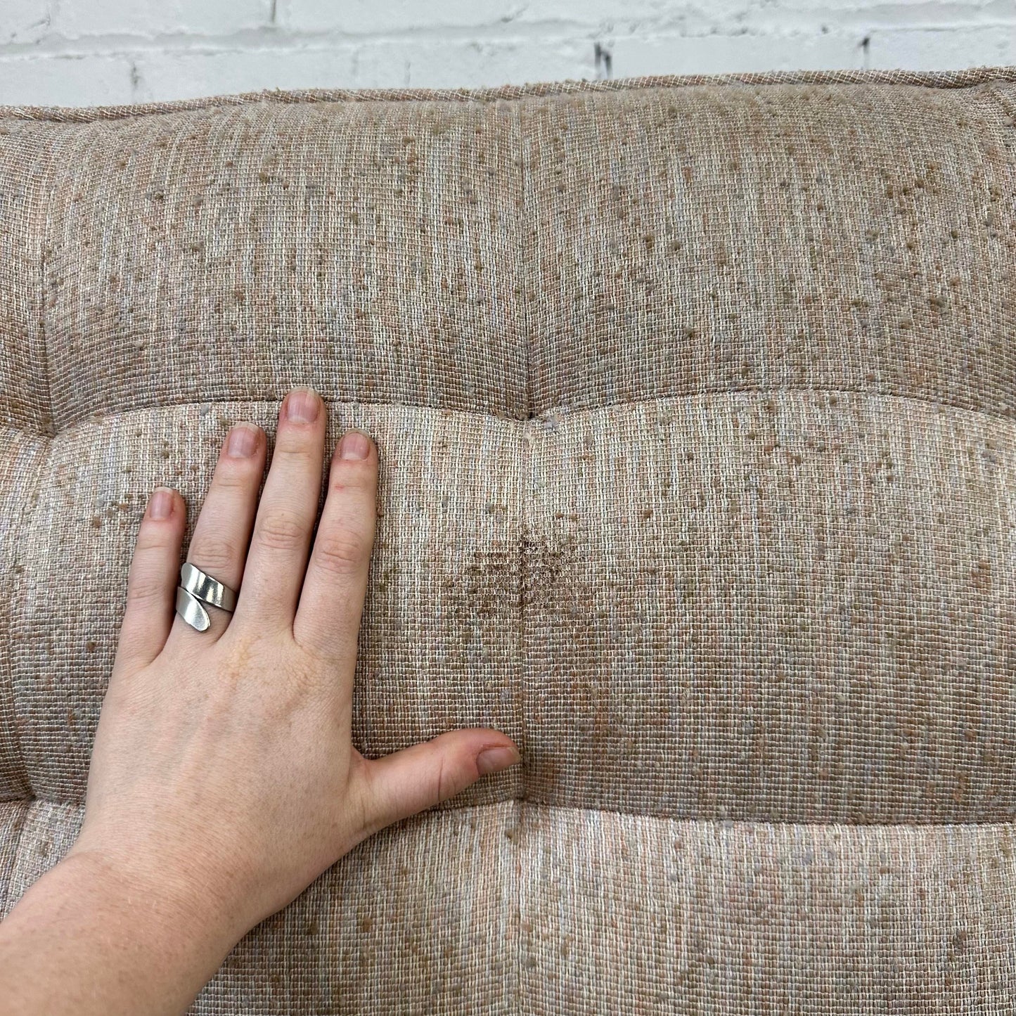 Mid Century Modern Florence Knoll Relaxed Two Seater Sofa Loveseat for Reupholstery