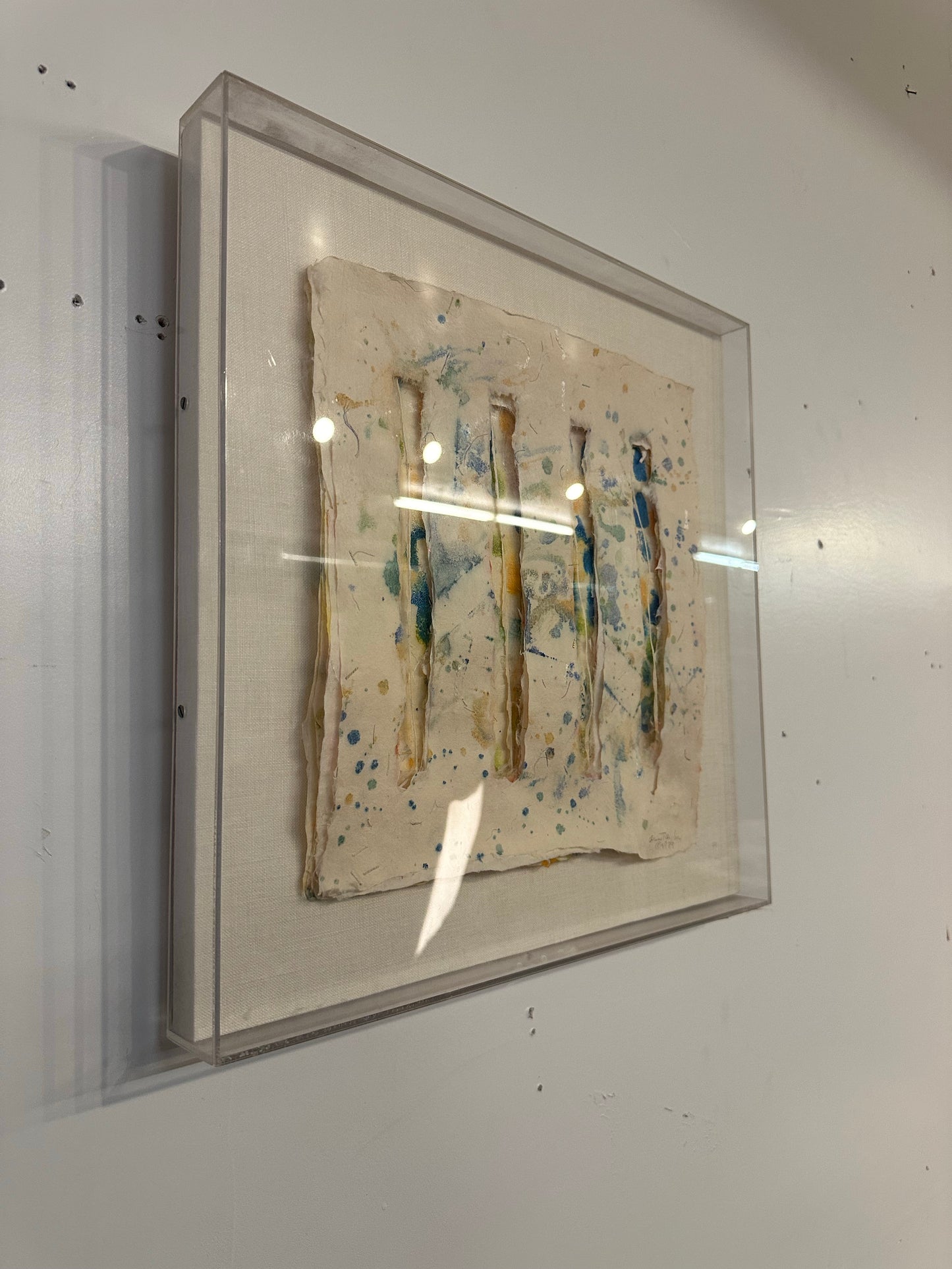 Anne Taylor Mixed Media Artwork, “Summer Song” (1989) – Framed in Acrylic Box