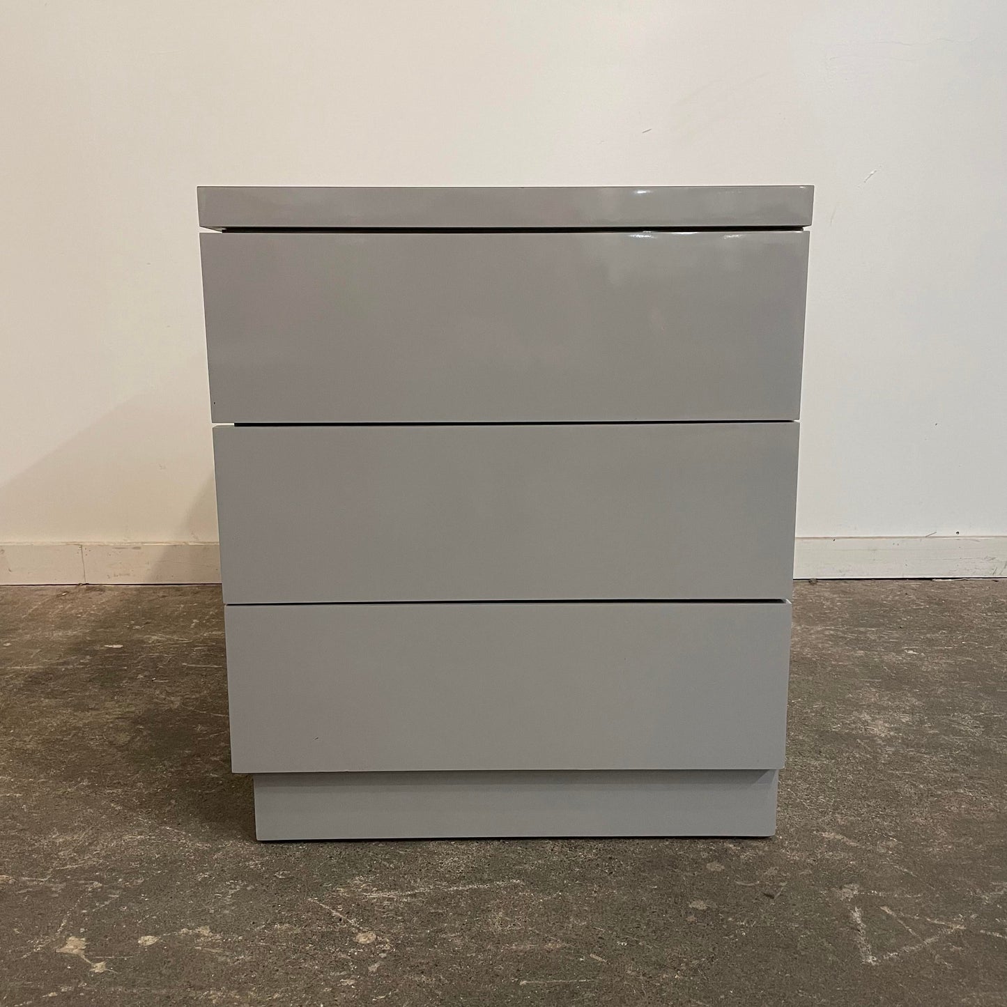 1980s Grey Cabinet 3 Drawer Dresser