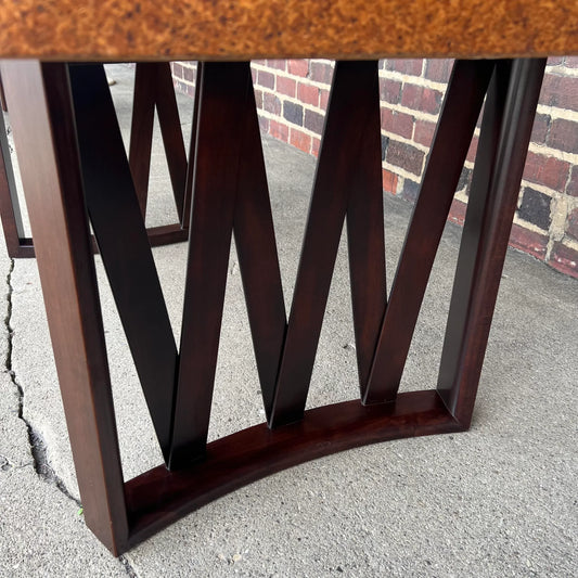 Mid 20th Century Paul Frankl Dining Set With Cork Top Table - Set of 7