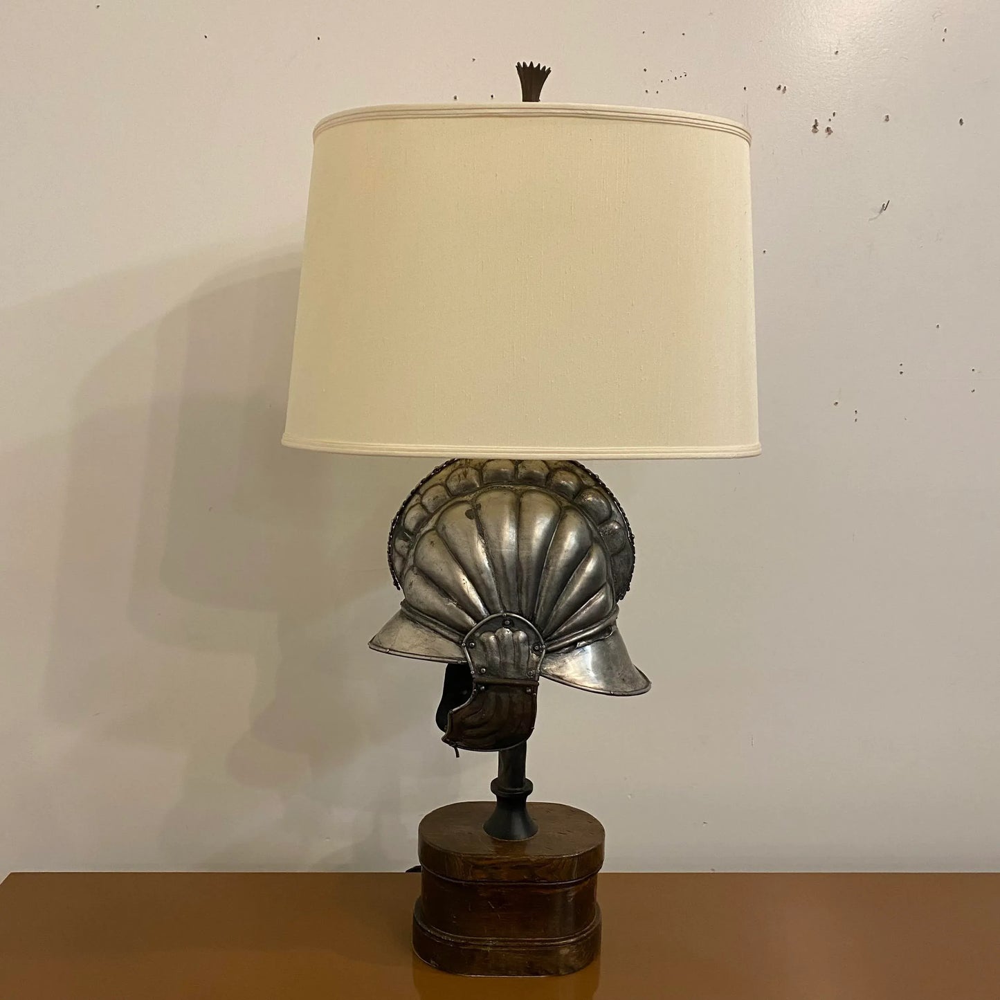 Roman Helmet Table Lamp Substantial Large