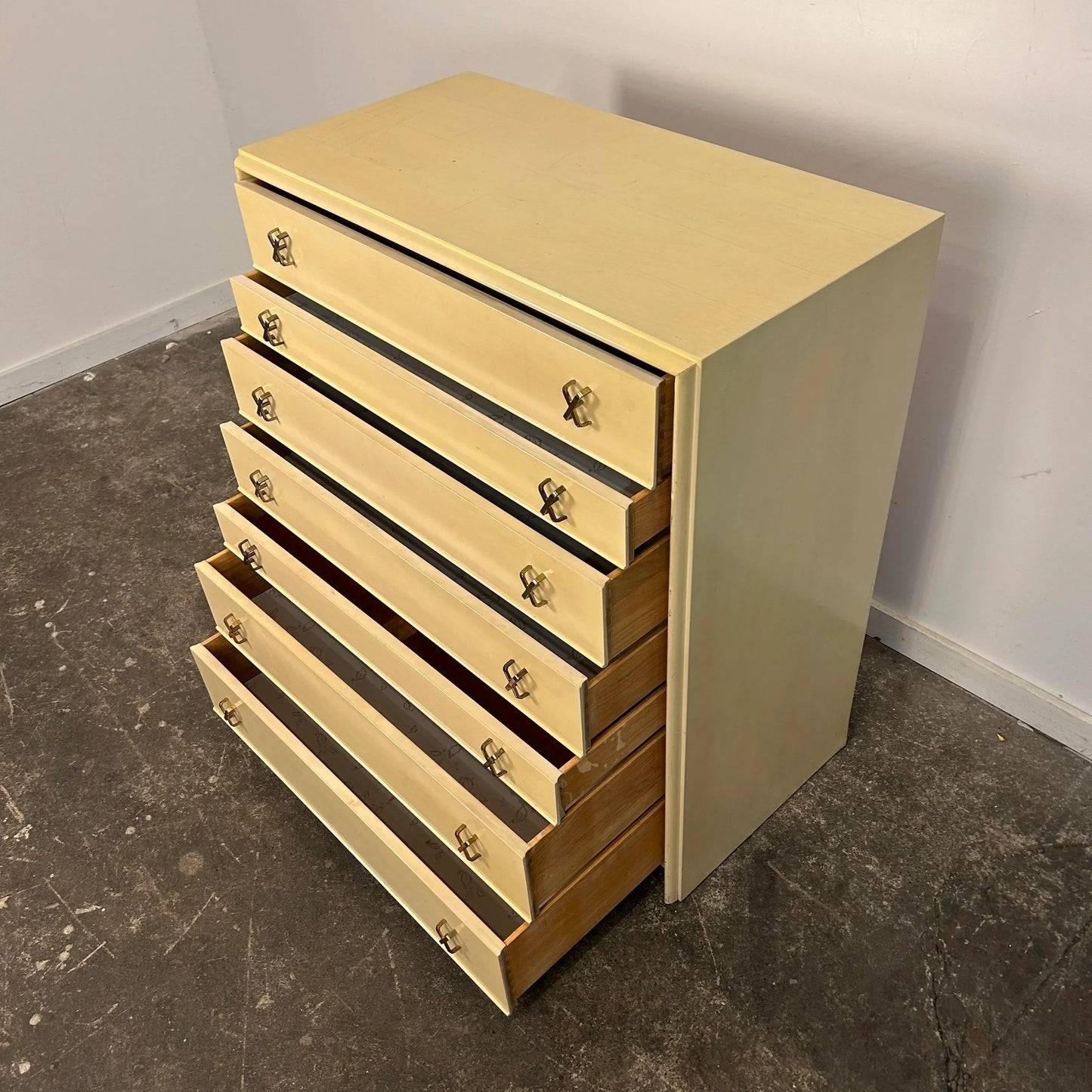 Paul Frankl X Pull Midcentury Tall Dresser Johnson Brothers Furniture