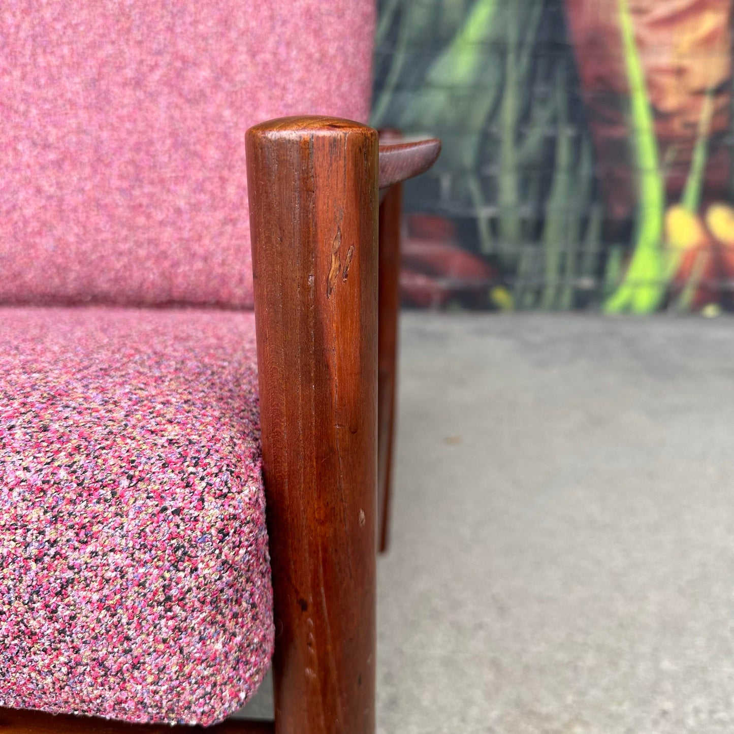 Borge Jensen Danish Modern Teak Sofa Reupholstered Cushions