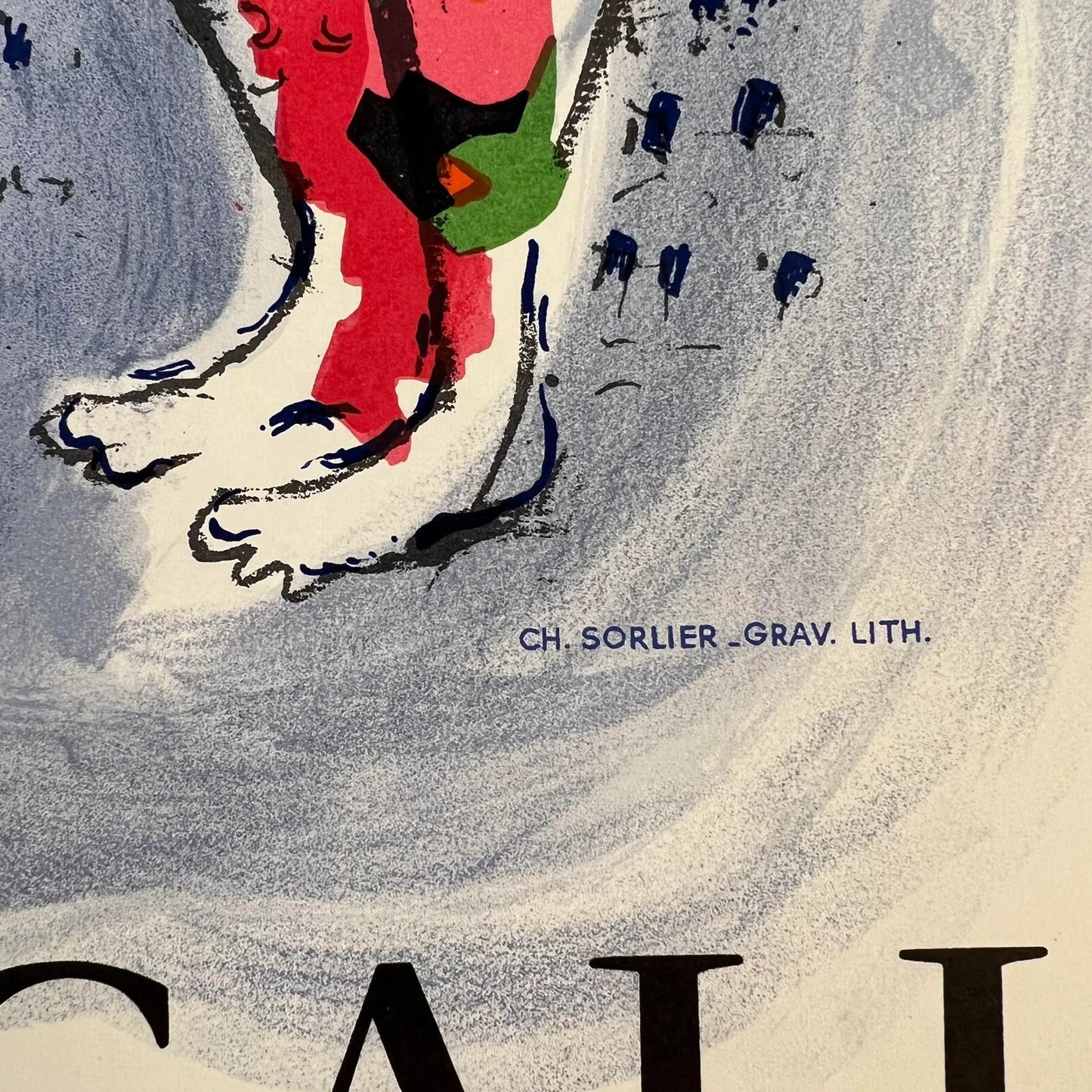 Marc Chagall “The Magician of Paris” Lithograph 1970