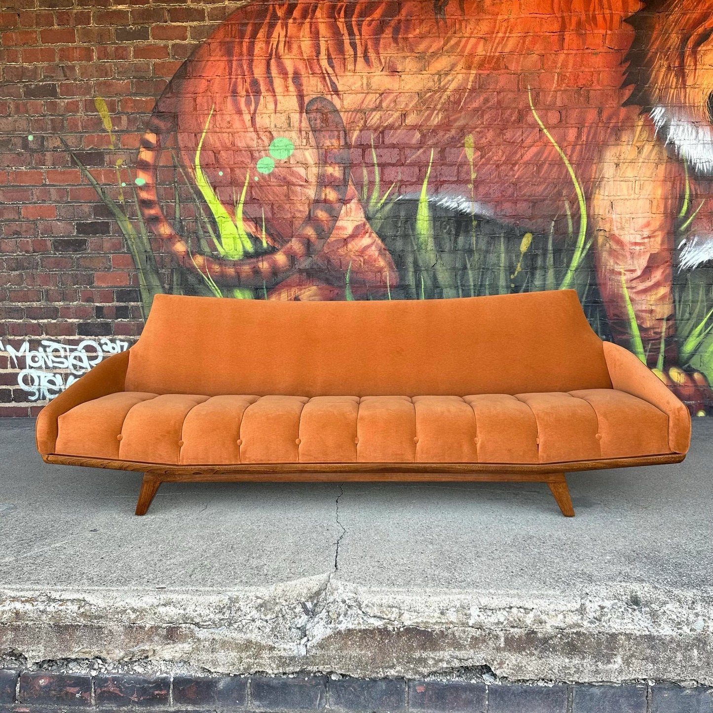 Mid Century Modern Pearsall Style Sofa