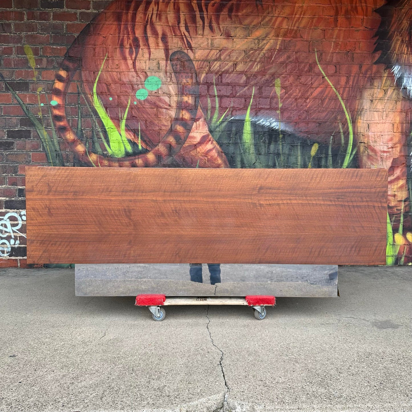Mid Century Modern Helikon Walnut Chrome and Marble Credenza
