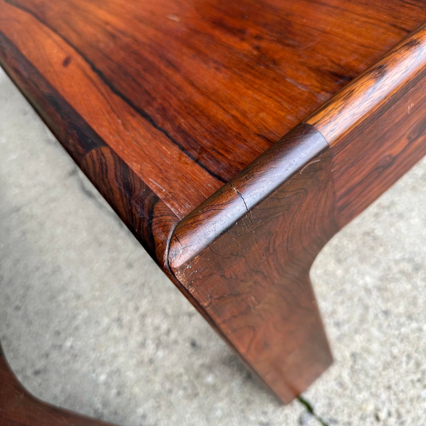 Pair of Danish Mid Century Modern Rosewood Low Profile Side Tables by Neils Eilersen for Illum Wikkelso